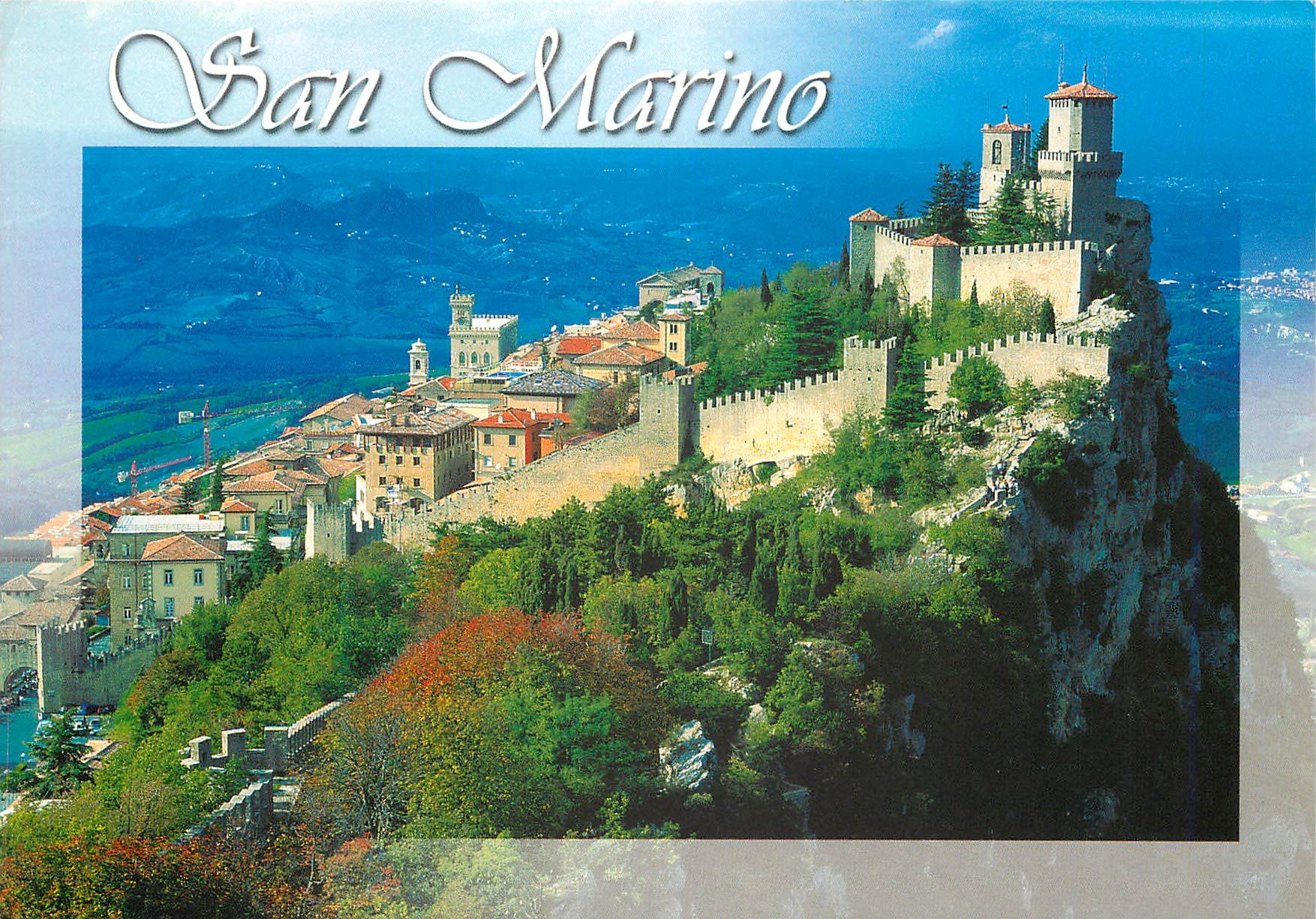 San Marino — Première Tour et vieux bourg historique — Ed. International Souvenir S.A.