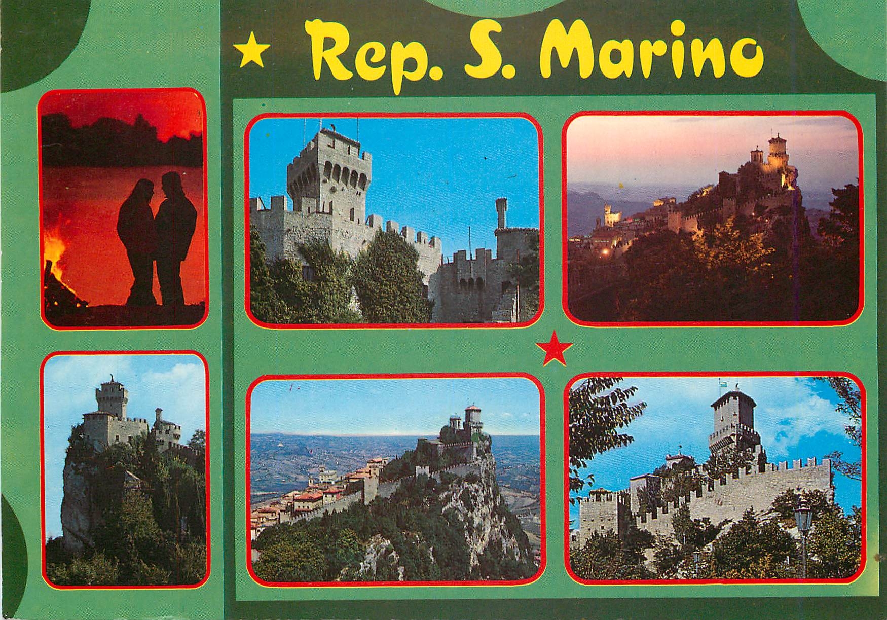 République de San Marino — vue panoramique et châteaux — éditeur Paama Graphicolor Rimini, n° 10045F