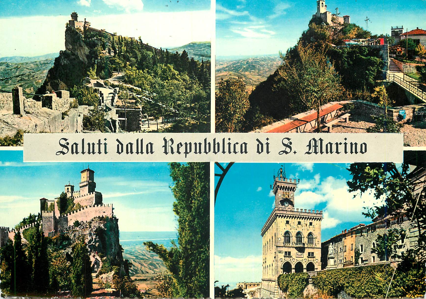 Saint-Marin — Vue de la République de Saint-Marin — éditeur P. Marzari & Cie, n° 86-CHO