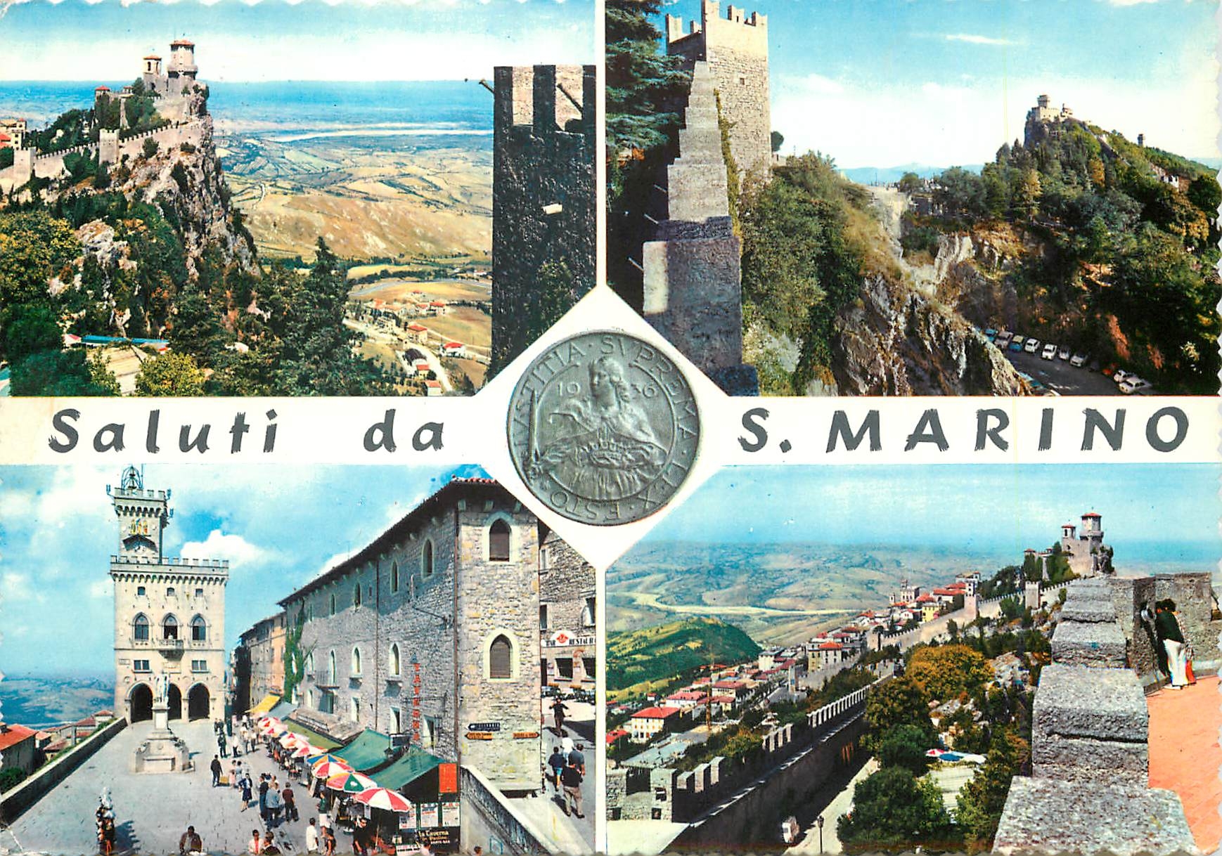 S. MARINO — Panoramic View and Monuments — Foto edizioni Marino