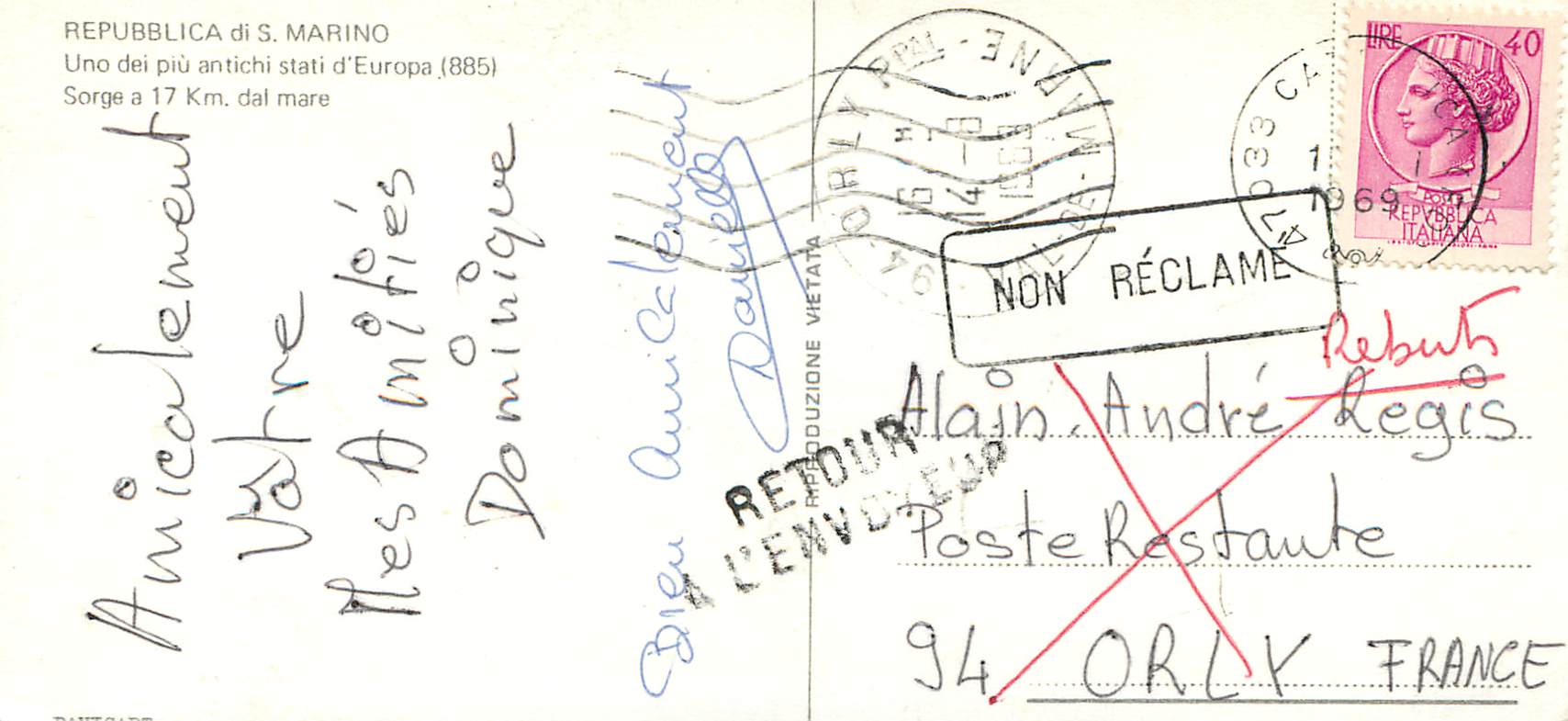 Château de Montecuccolo — République de San Marino — éditeur inconnu, n° de série non visible — Reverso