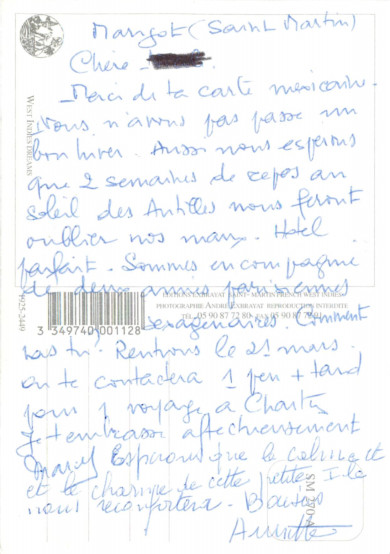 CPM Saint Martin — Verso