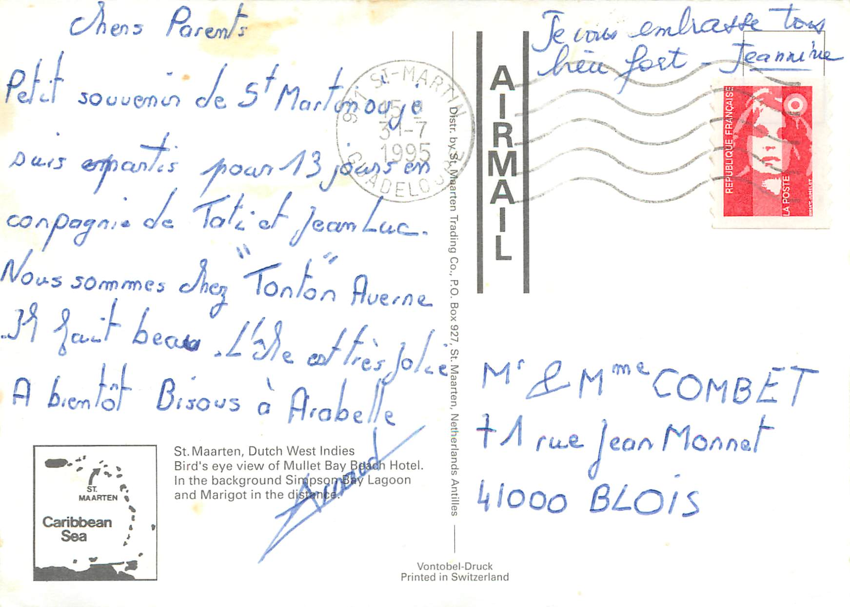 CPM Saint Martin West Indies — Verso