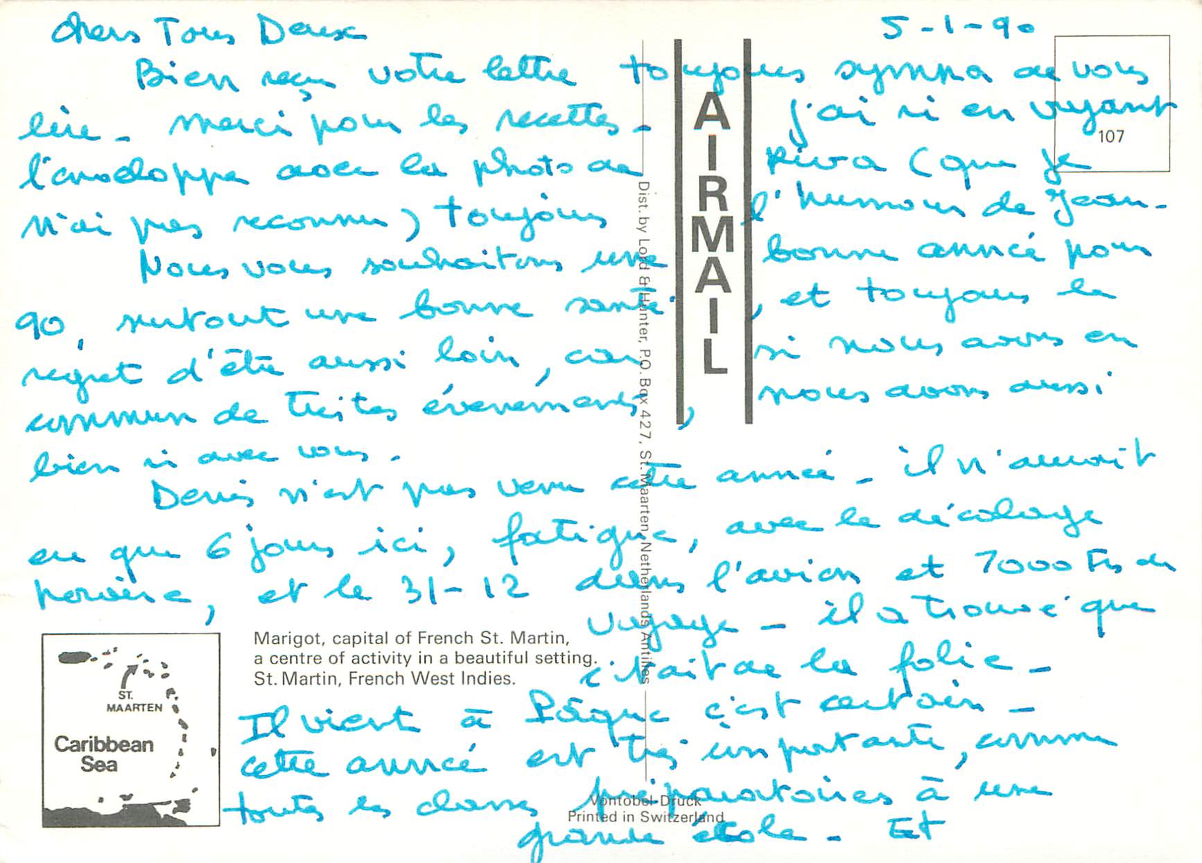 CPM Saint Martin Marigot — Verso