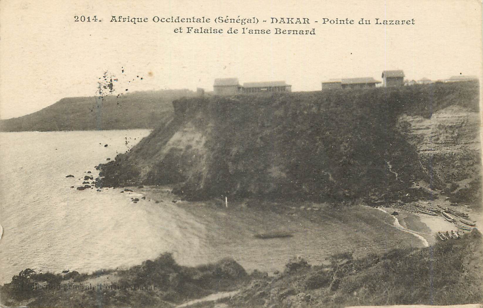 CPA Senegal Dakar Pointe du Lazaret et Falaise de l'anse Bernard