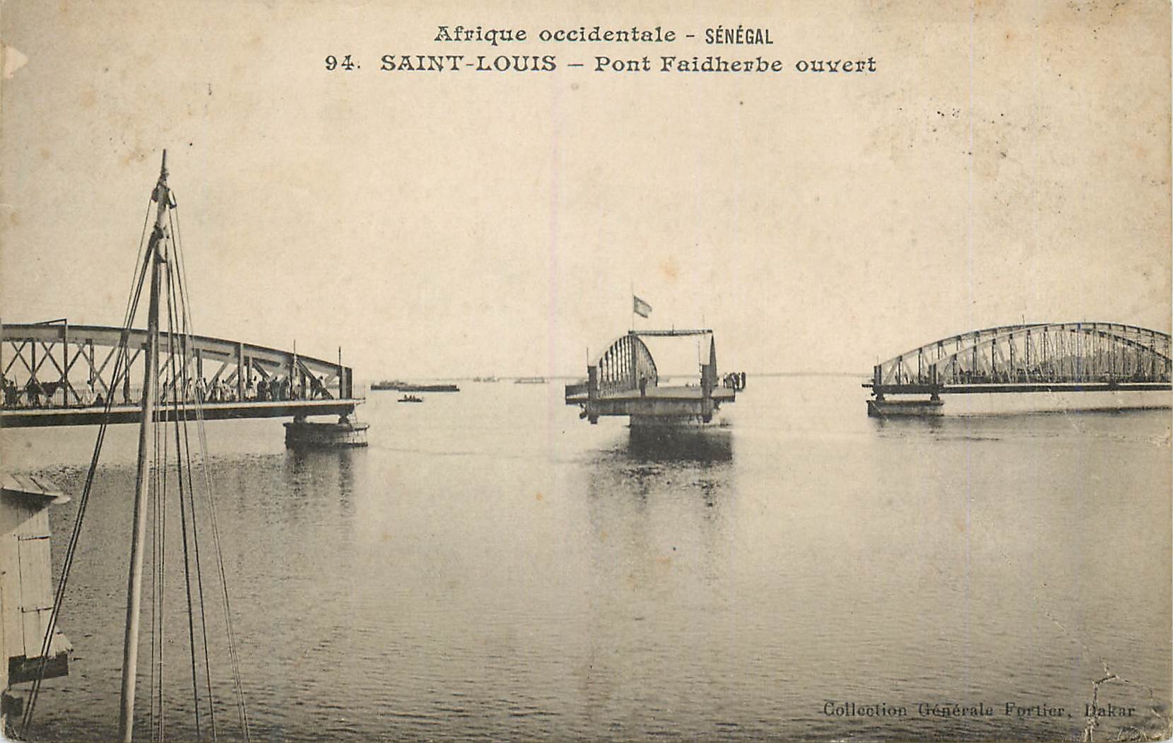CPA Senegal Saint Louis Pont Faidherbe ouvert