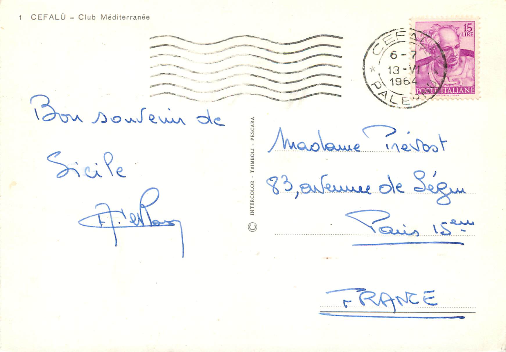 CPM Cefalu Club Mediterranee — Rückseite