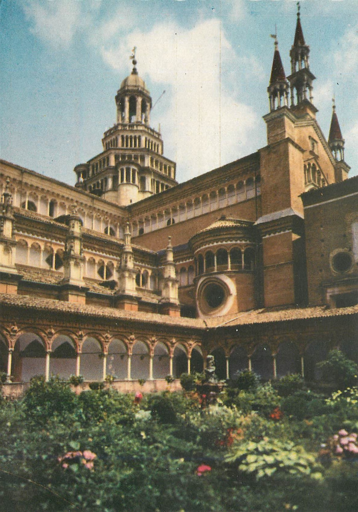 CPM Certosa di Pavia Vue du petit Cloitre