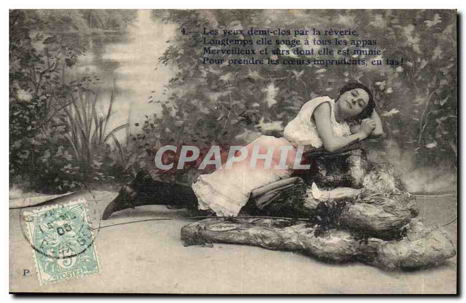 Jeune femme endormie — poème imprimé — éditeur inconnu, n°4