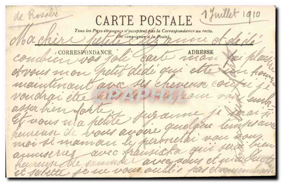 Vichy CPA L'eglise Saint Blaise — Verso