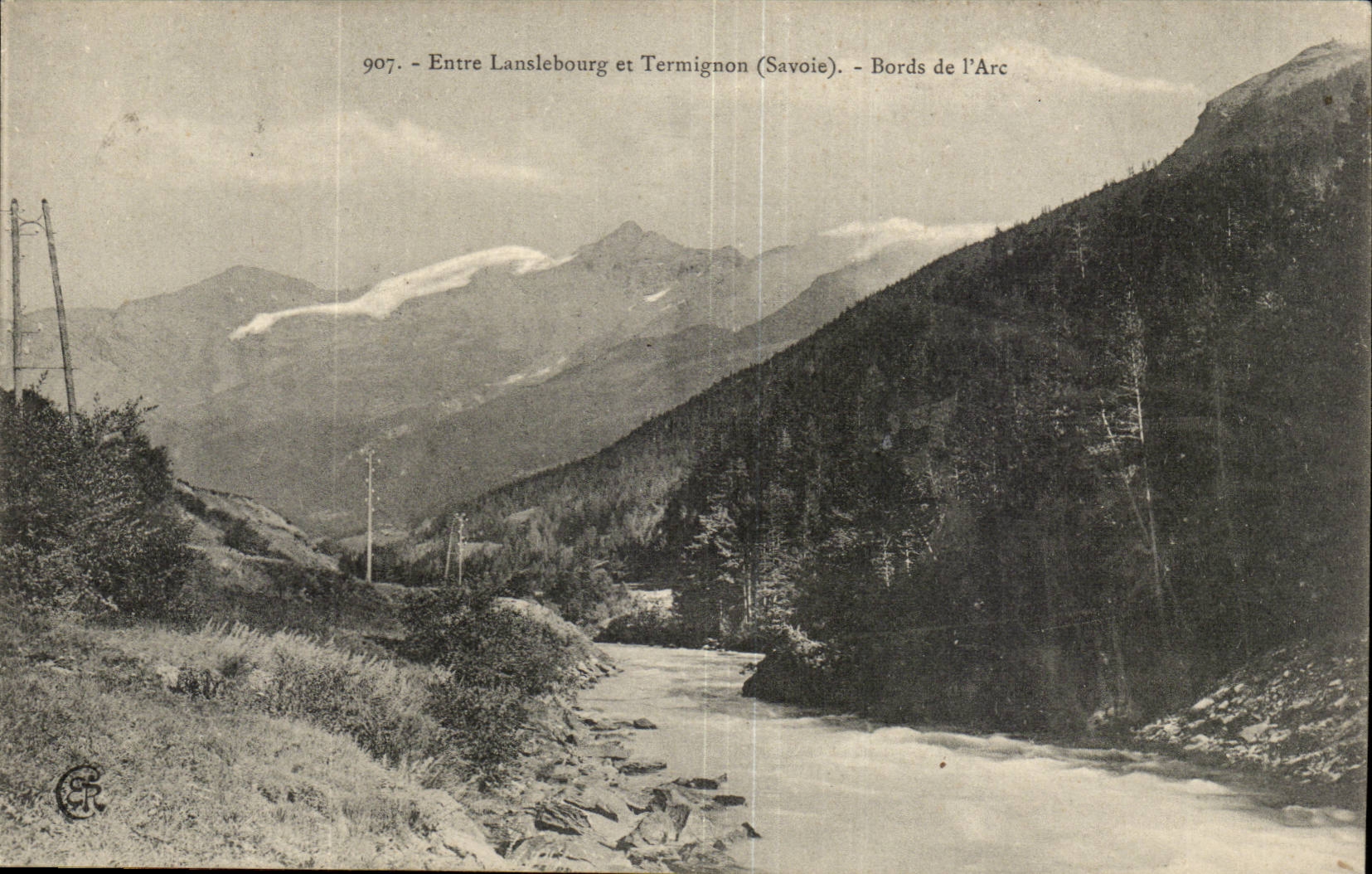 CPA Entre Lanslebourg et Termignon Bords de l'arc Savoie