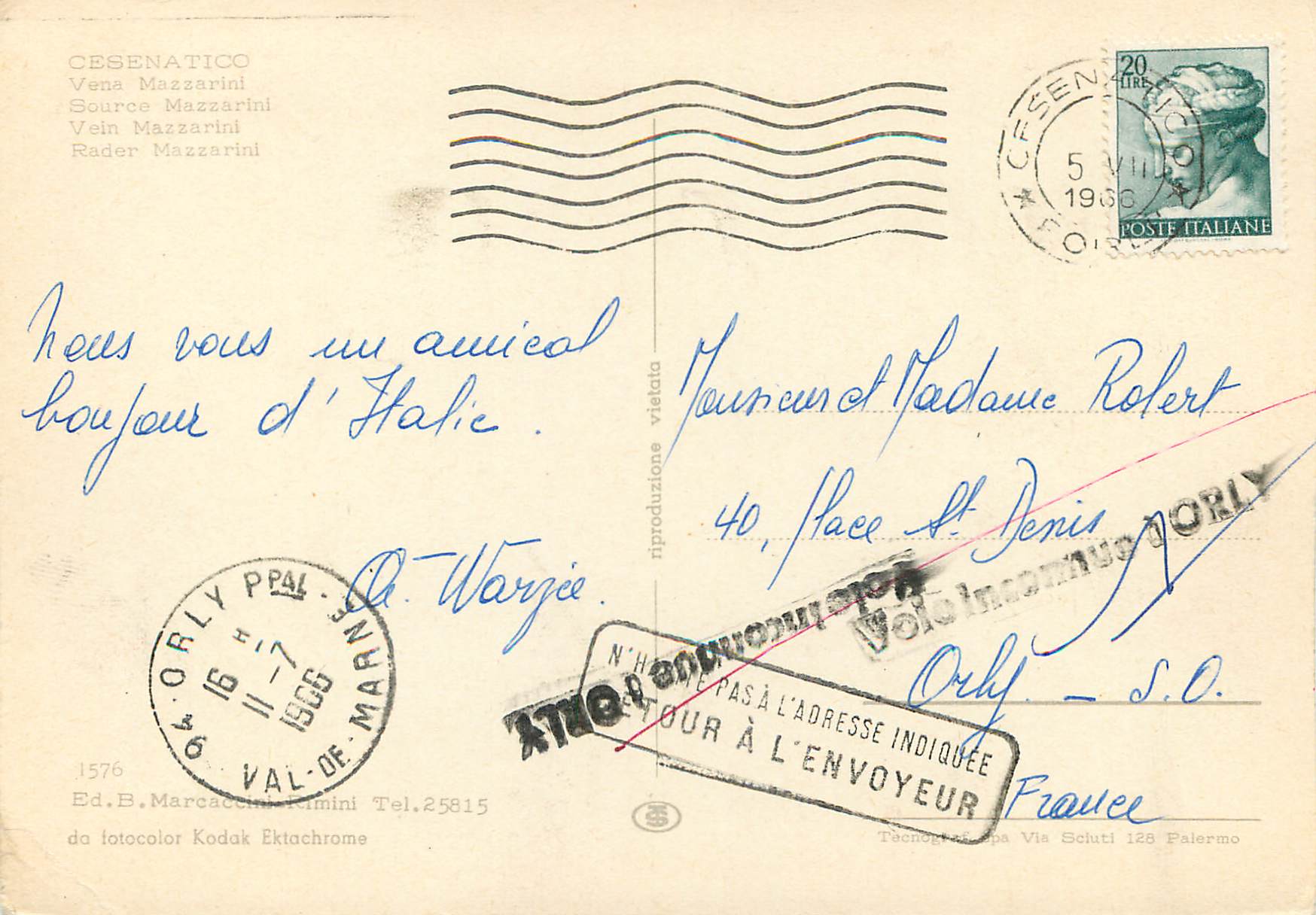 CPM Cesenatico bourge marrarino — Rückseite