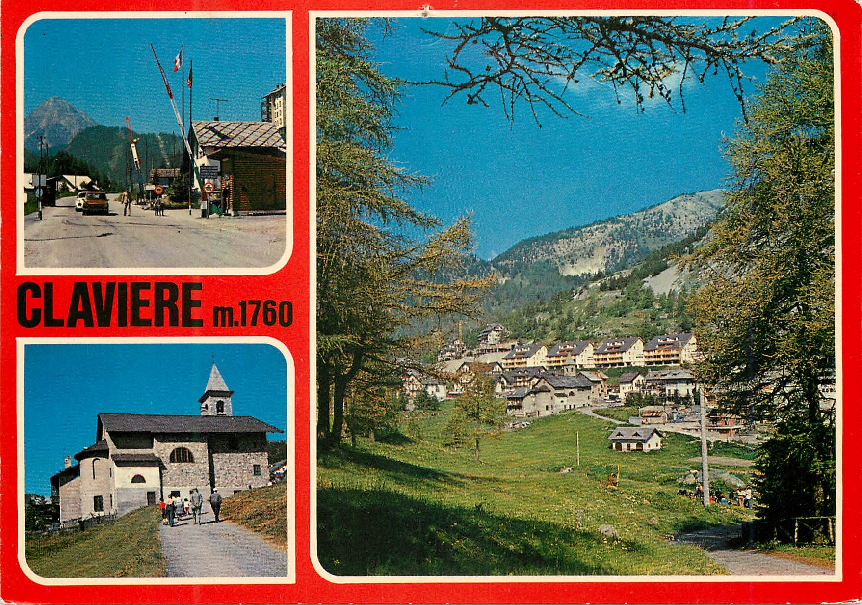 CPM Claviere m 1760 scorcio panoramico chiesa della visitazione