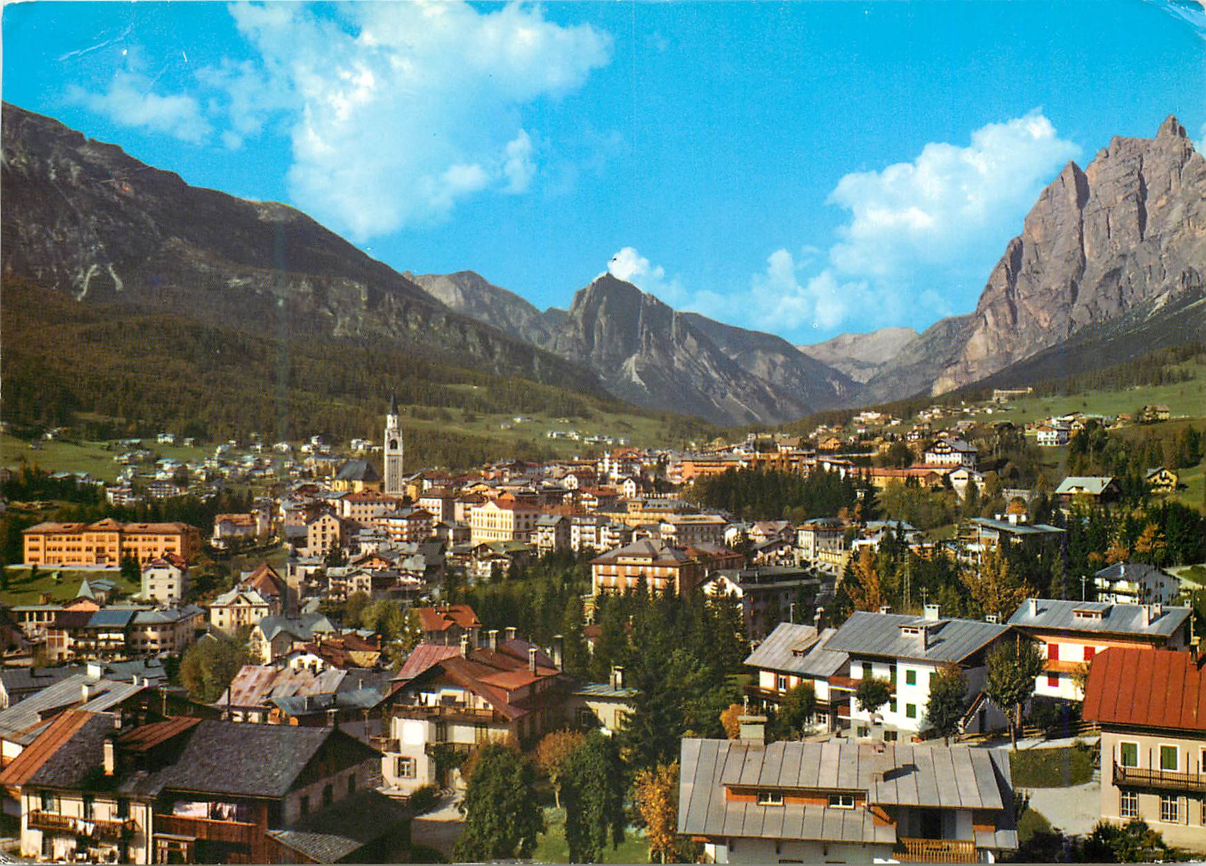 CPM Dolomiti cortina d'ampezzo m 1224 col rosa m 2166 punta flammes m 2342