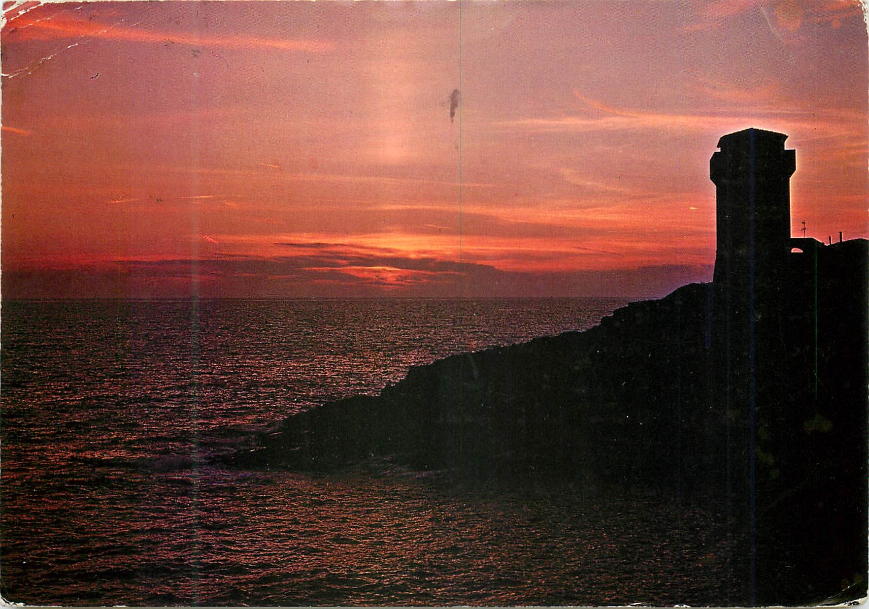 CPM Antignano (livorno) coucher de soleil sur calafuria
