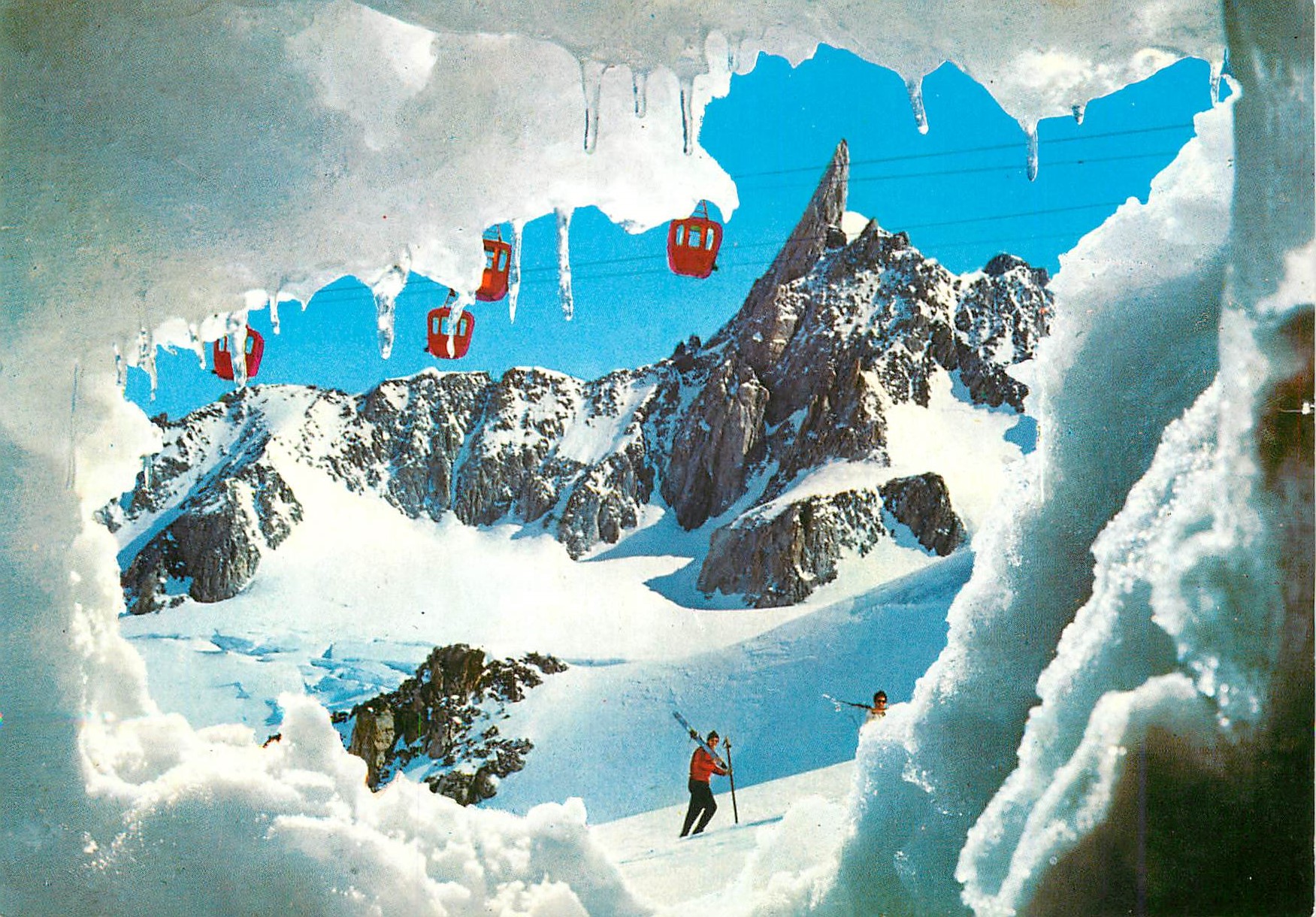 CPM Courmayeur dent du geant m 4014 et teleferiques des glaciers
