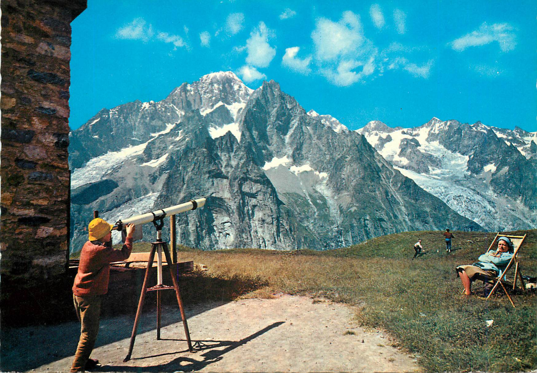 CPM Courmayeur col checrouil (m 1960) la chaine du m blanc (m 4810)