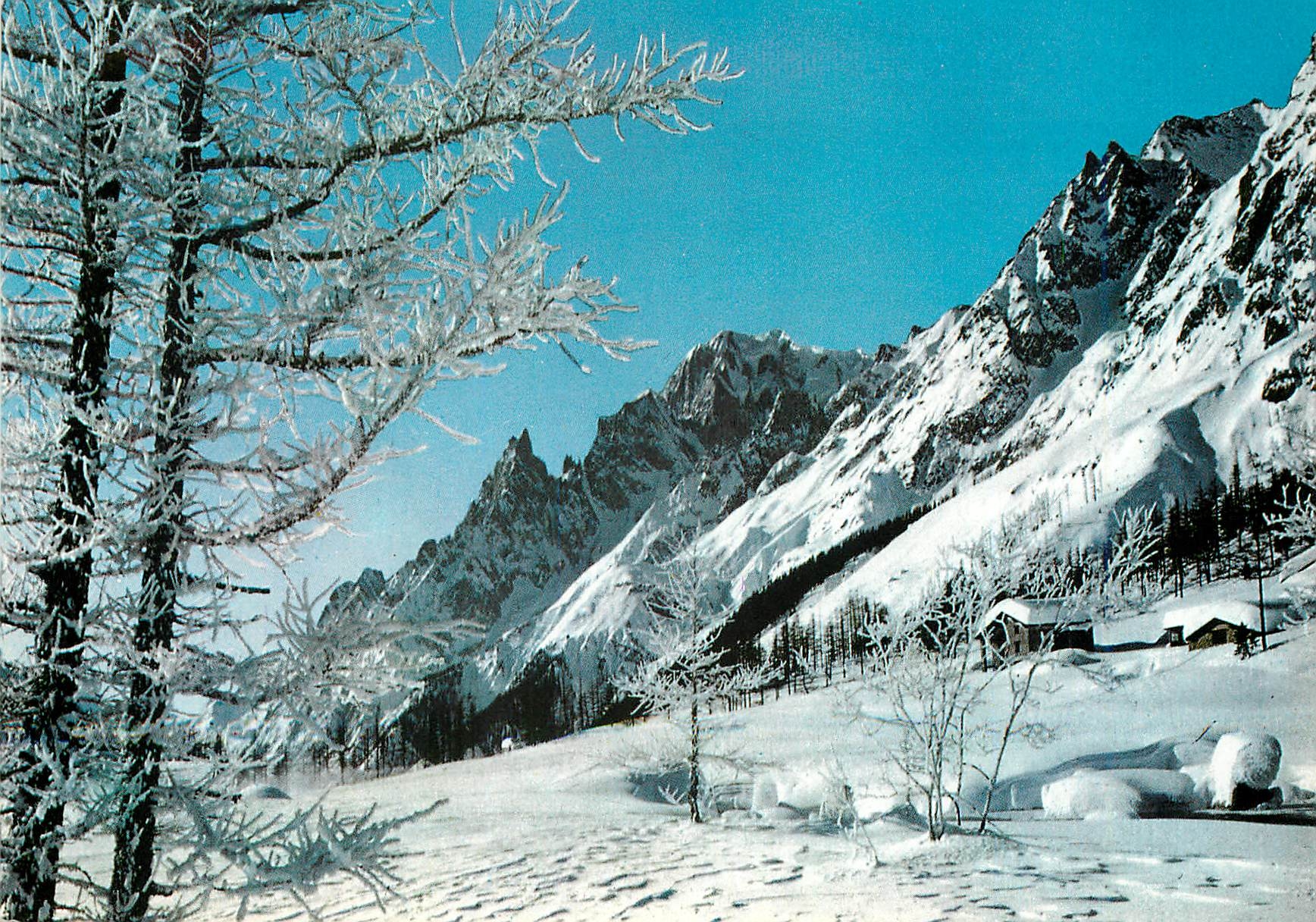 CPM Courmayeur val ferret le pont a 1616 sote et neve