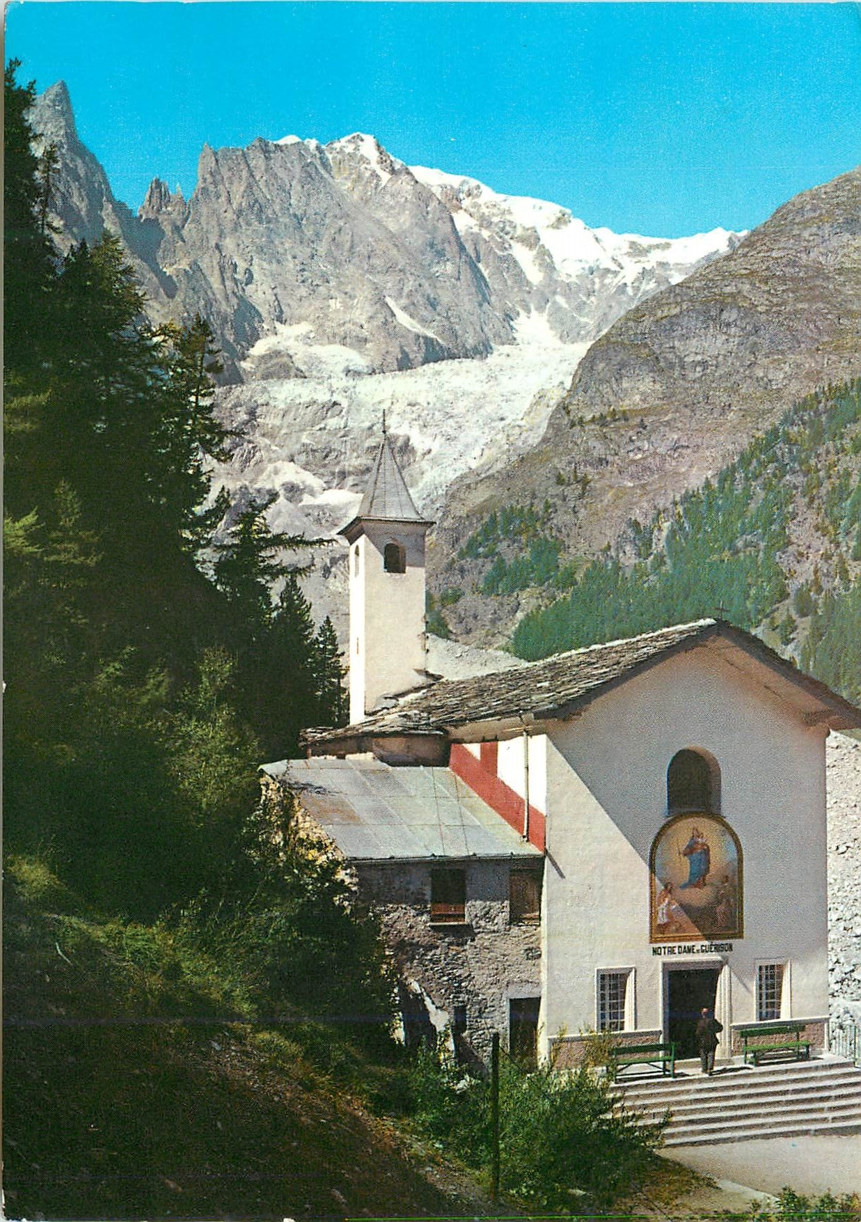 CPM Courmayeur vallee d'aoste sanctuaire N D de la guerison m 1444 auguilla