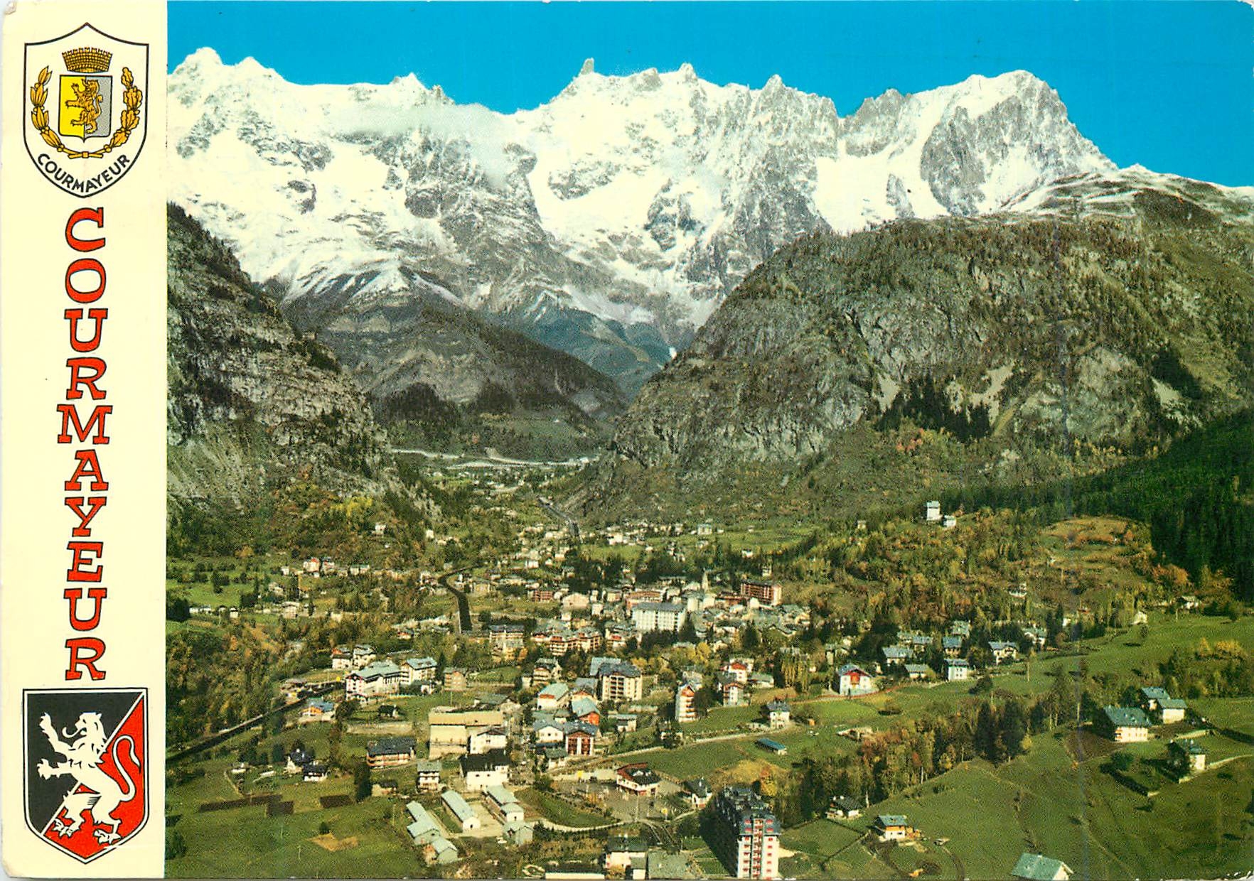 CPM Courmayeur m 1224 vue de l'avion en arriere chaine m blanc