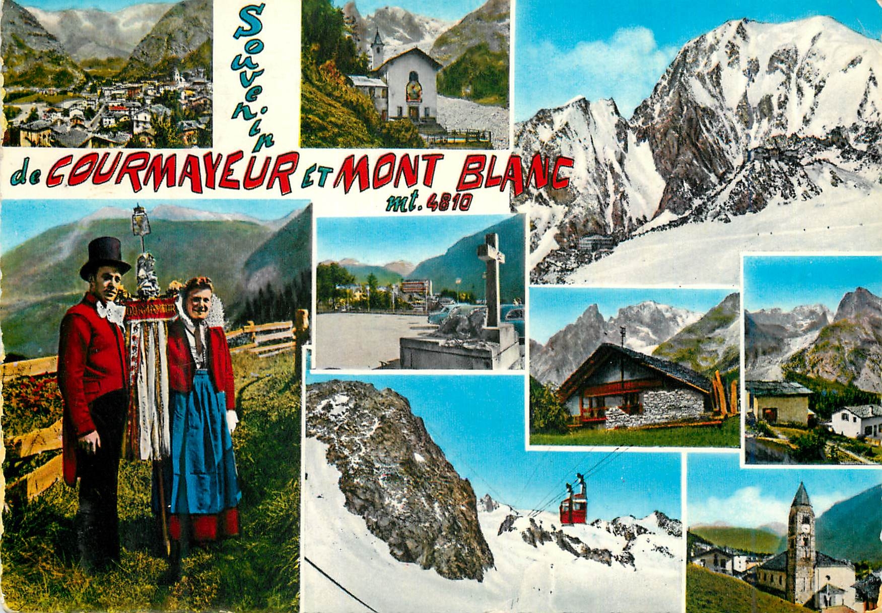 CPM Courmayeur souvenir mont blan m 4810 