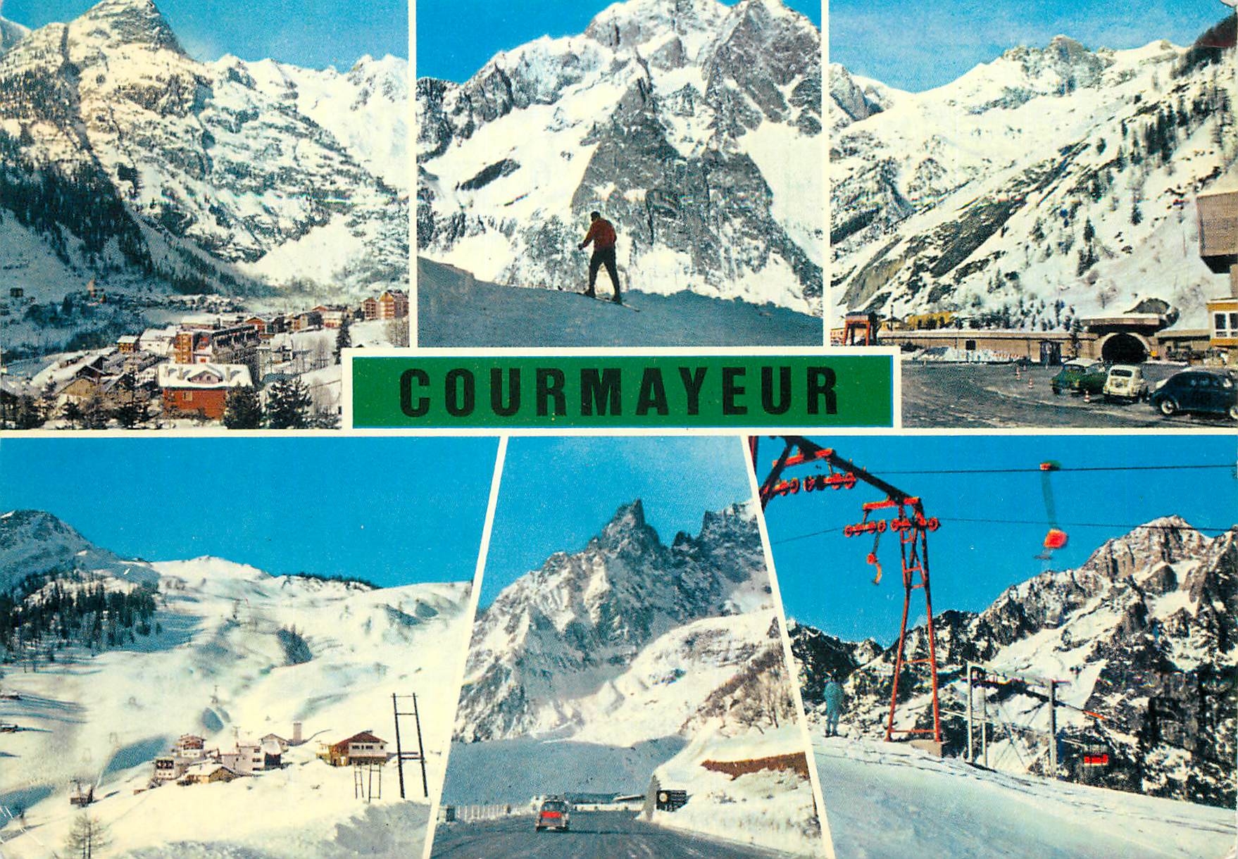 CPM Courmayeur m 1224 le attrezzature lurisliche e i vasti campi di sci