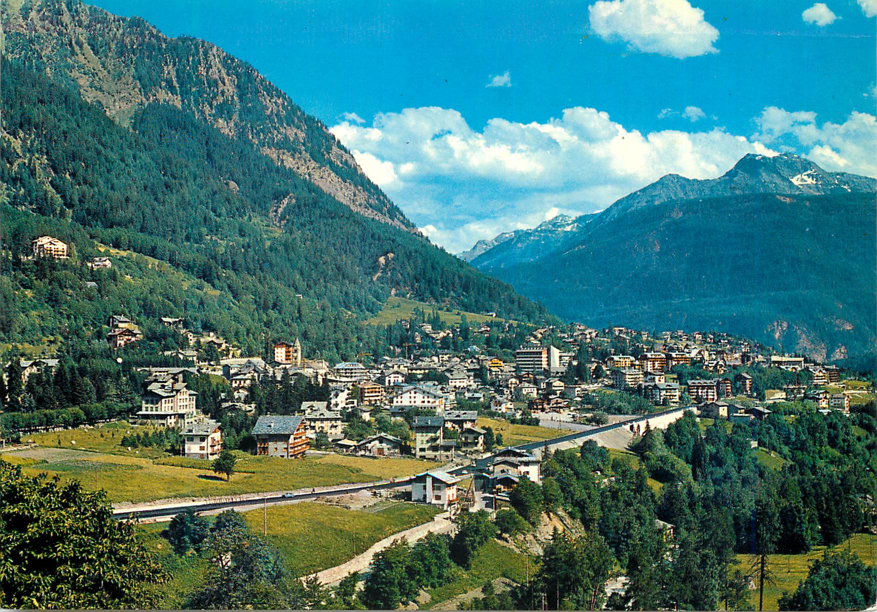 CPM Courmayeur (m 1224) vue et la nouvelle route pour le tunnel