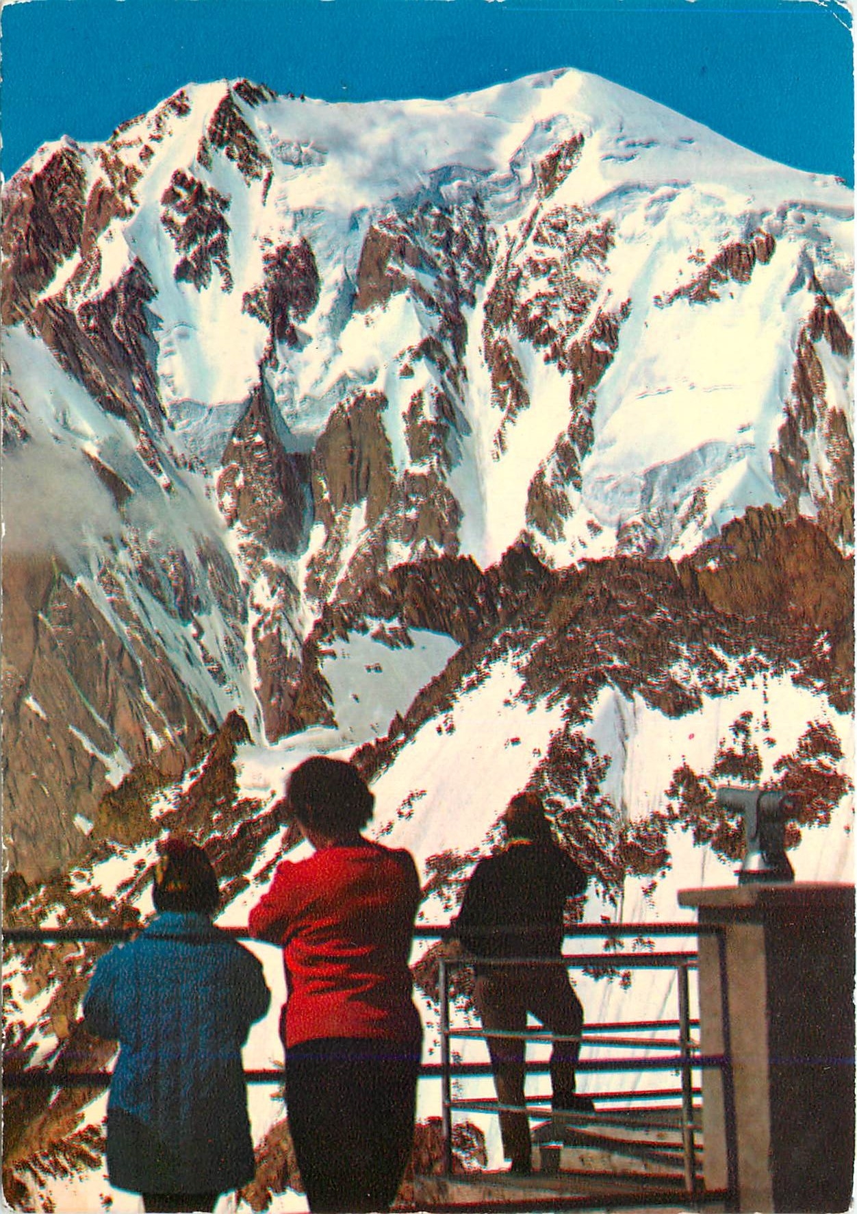CPM Courmayeur massif du mt blanc 4810 m vu de la pointe holbronnet 3462 m