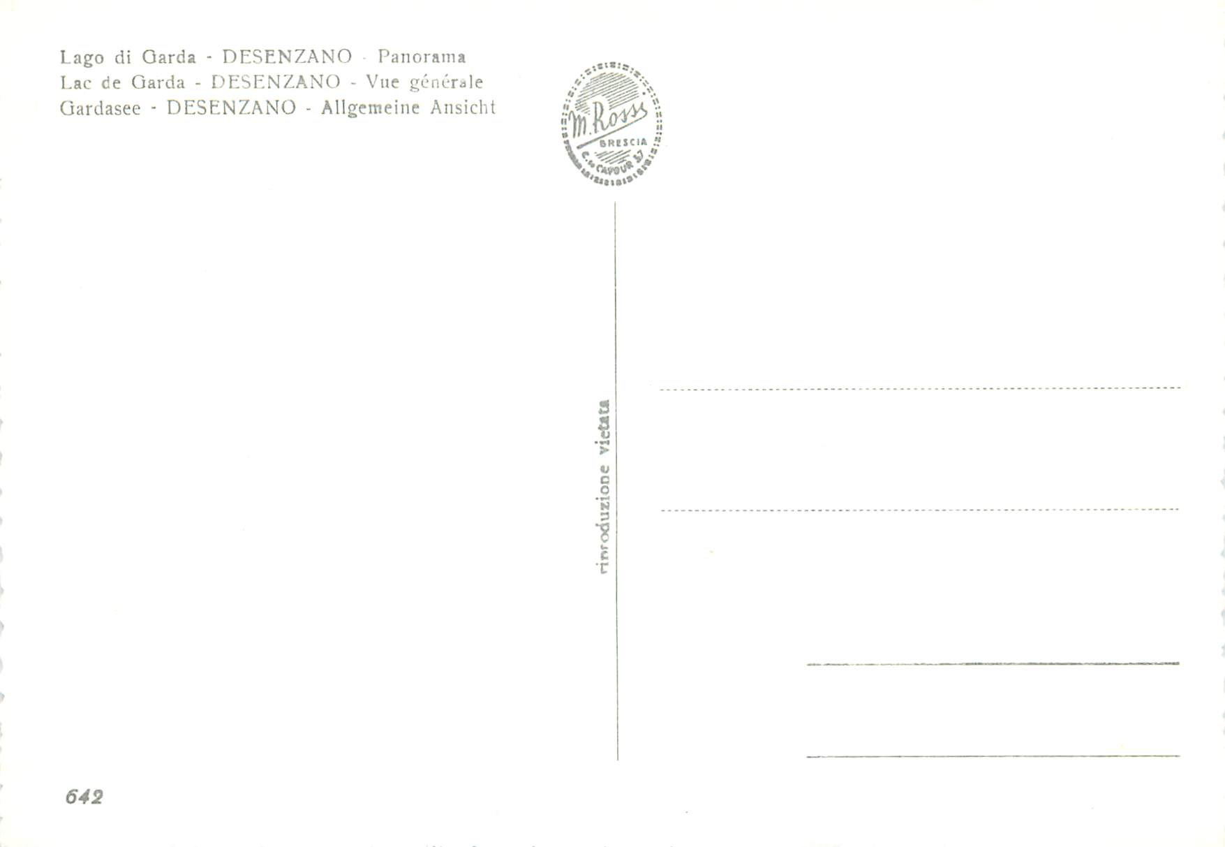 CPM Lac de garda desenzano vue generale Bateau — Rückseite