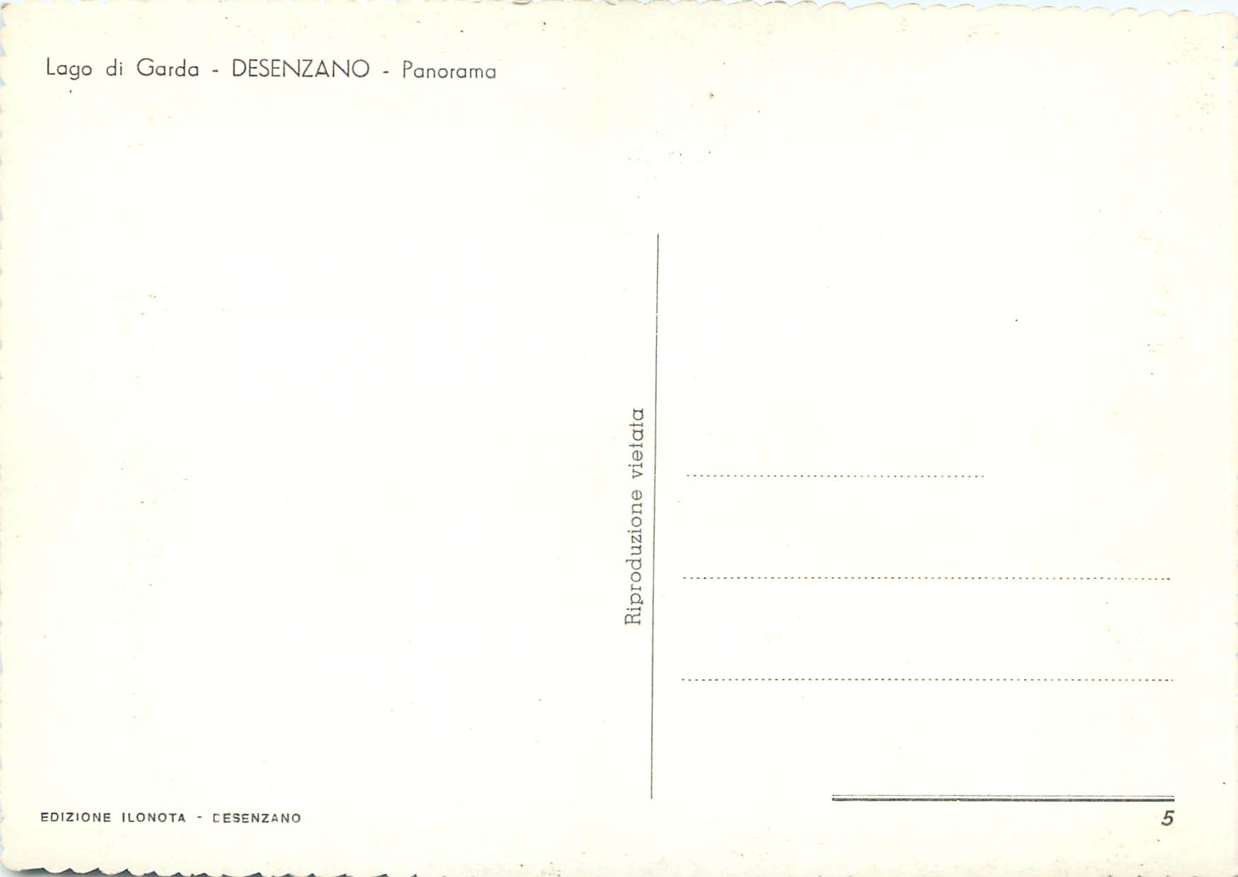CPM Lac de garda desenzano panorama Bateau — Rückseite