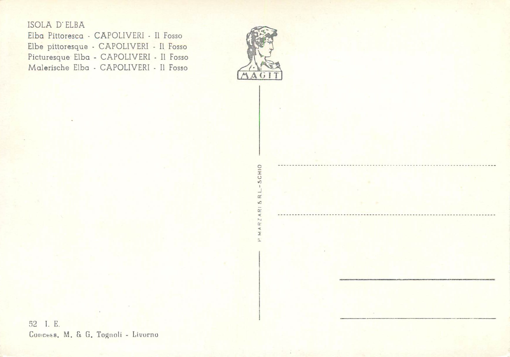 CPM Isola d'elba elbe pittoresque capoliveri ii fosso — Rückseite