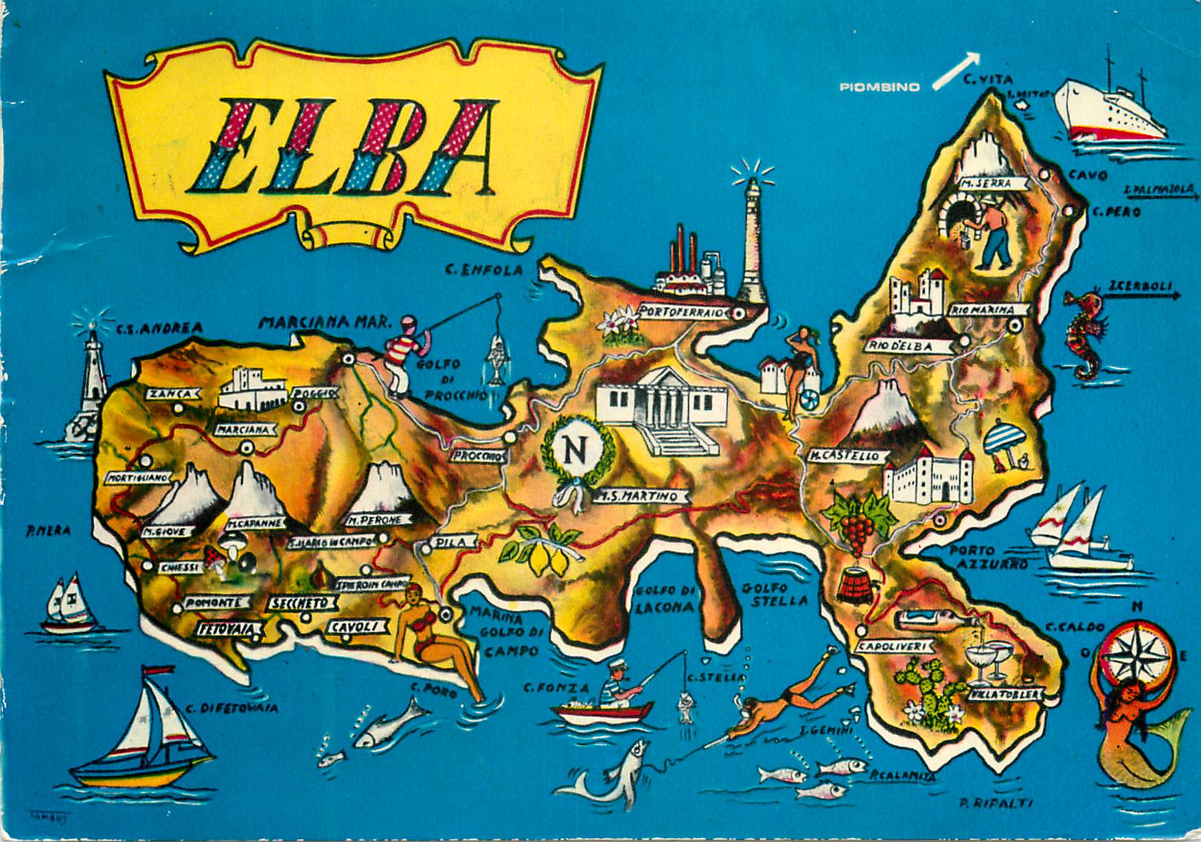 CPM Isola d'elba ile d'elbe