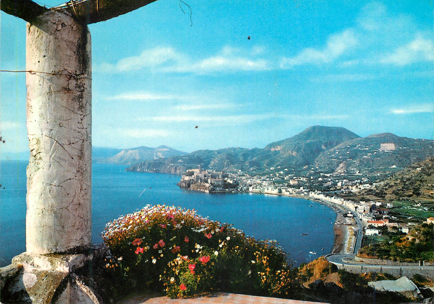 CPM Isola di lipari (italy) panorama