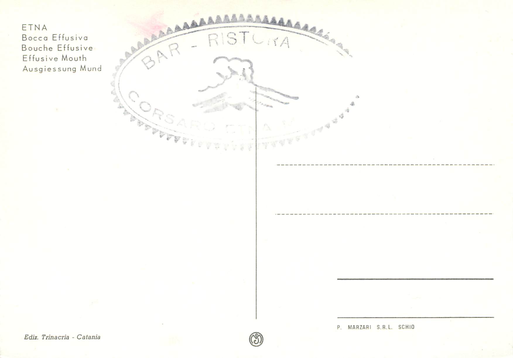 CPM Etna bouche effusive — Rückseite