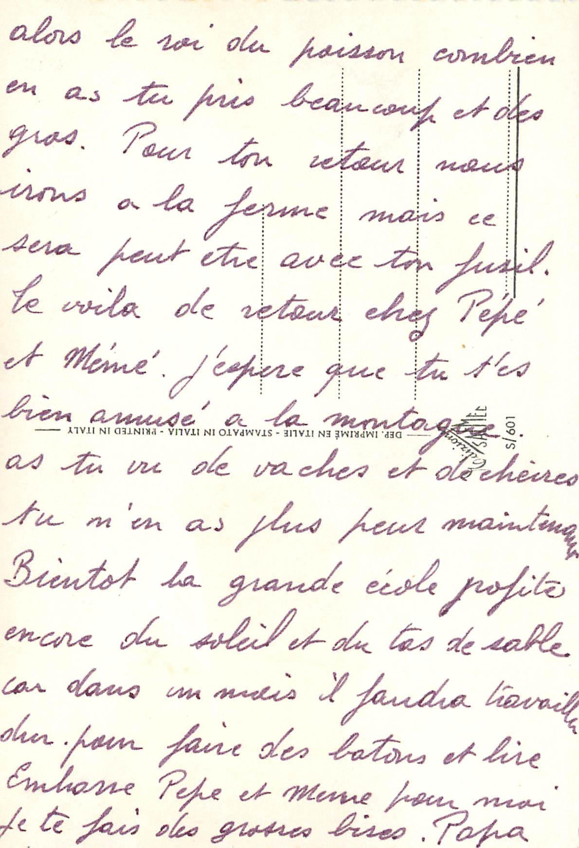 CPM Bateau de peche — Rückseite