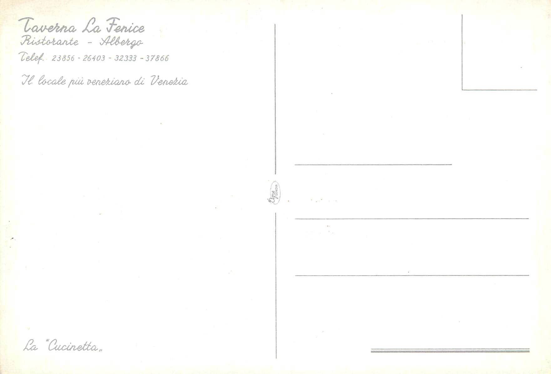 CPM Taverna la fenice rostorante albergo — Rückseite