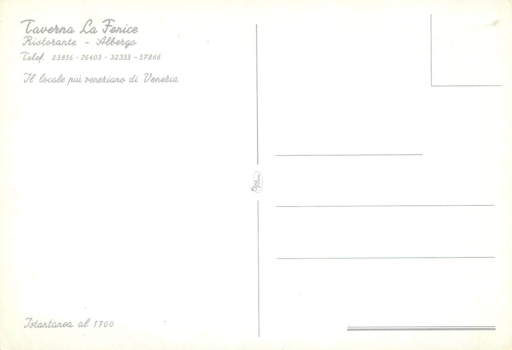 CPM Taverna la fenice rostorante albergo — Rückseite