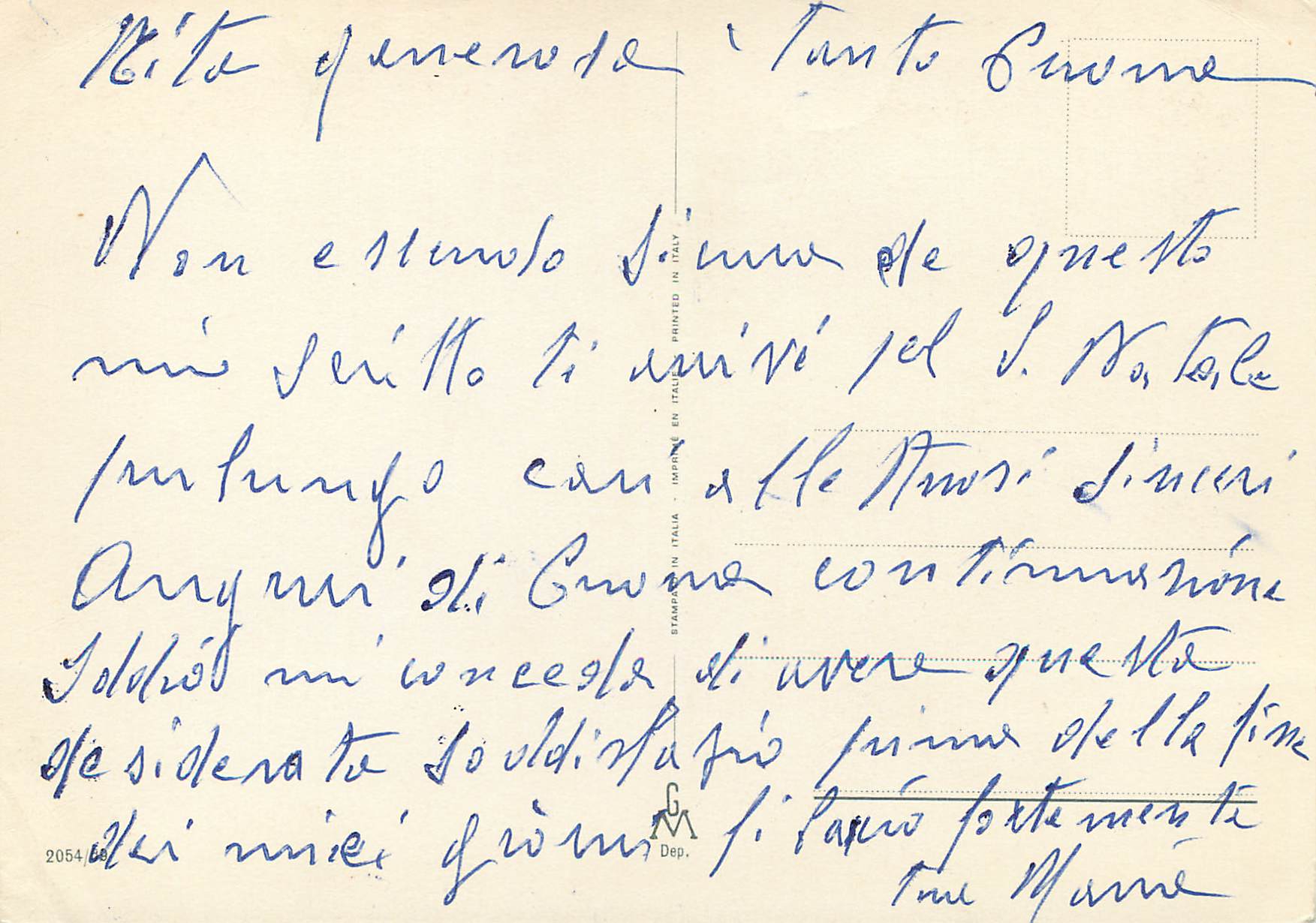 CPM Buon anno — Verso