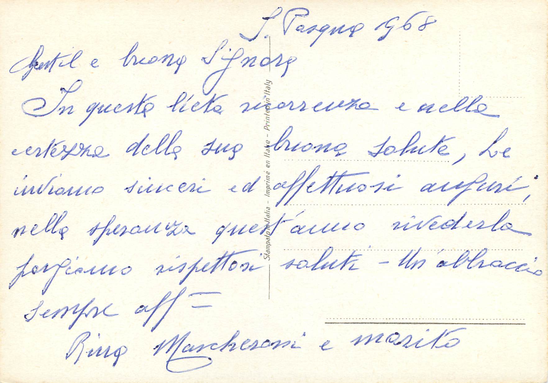 CPM Buona pasqua — Verso