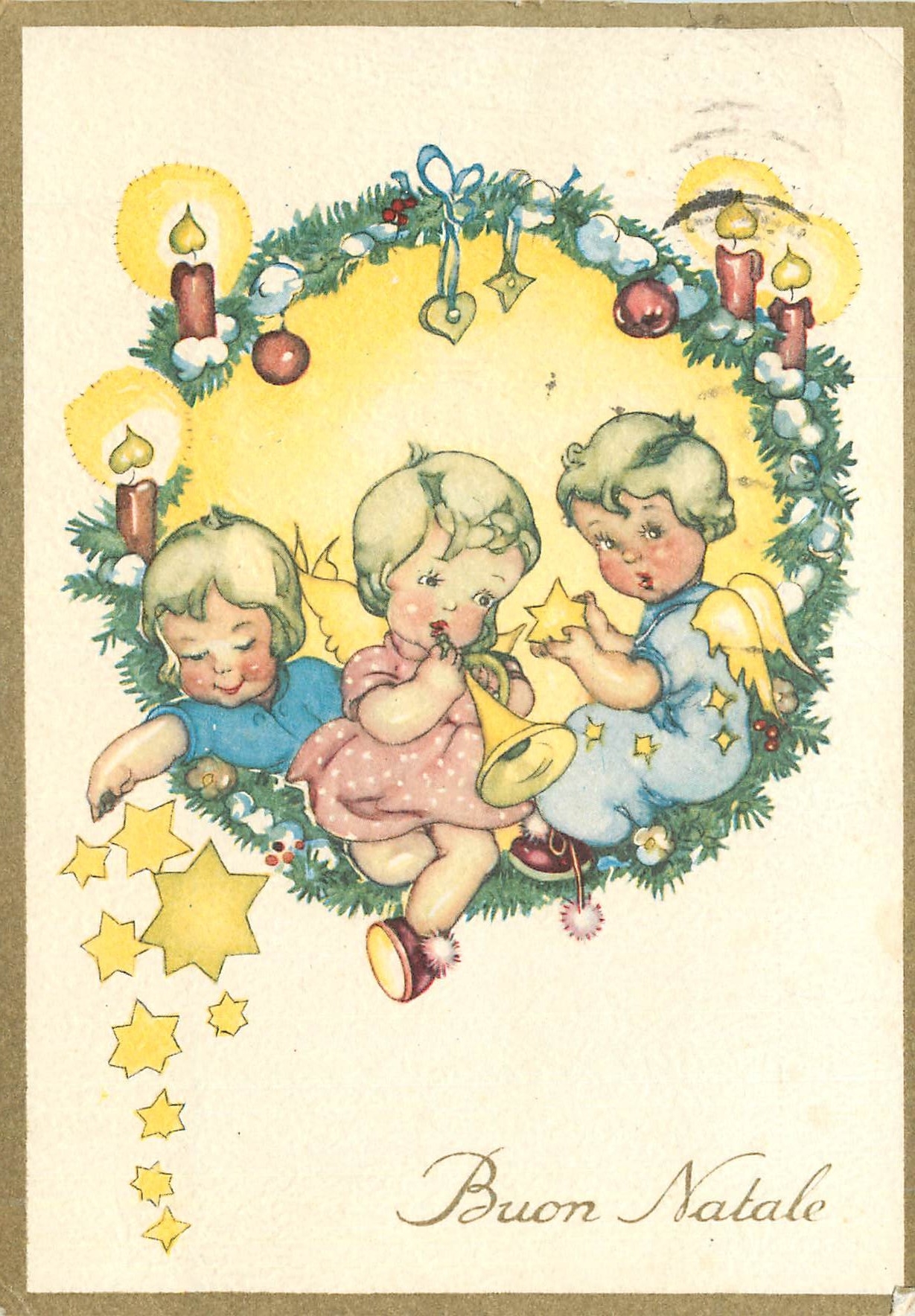 CPM Buon natale Anges