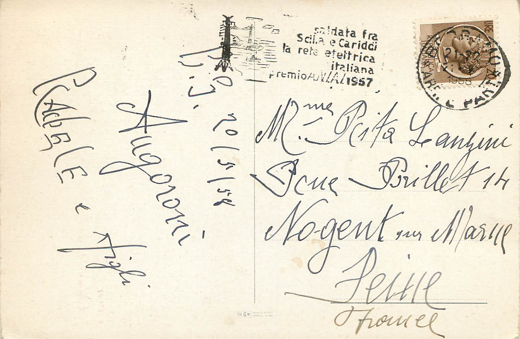 CPM Buon onomastico — Verso