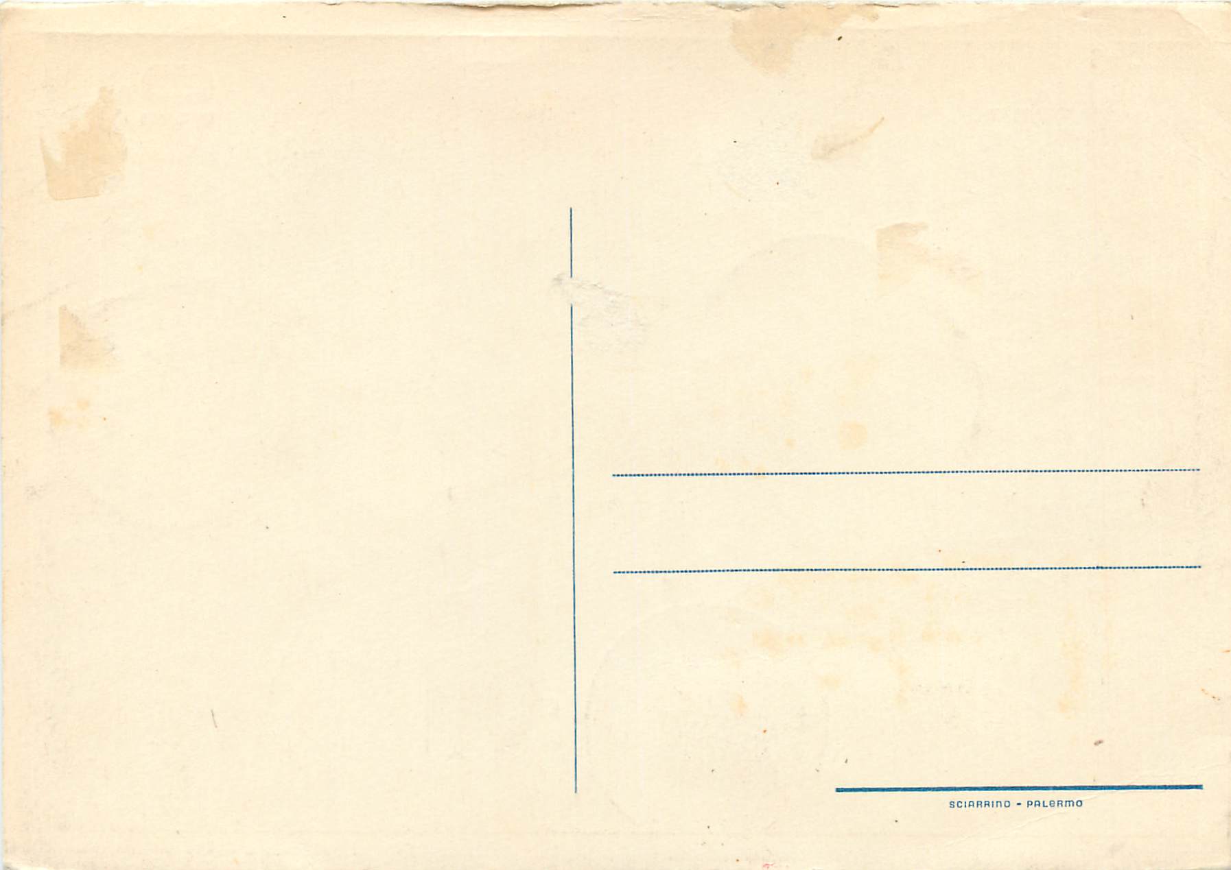 CPM Palermo 1925 oct 1947 Confresso Nazionale Postelegrafonici Timbres Poste — Rückseite