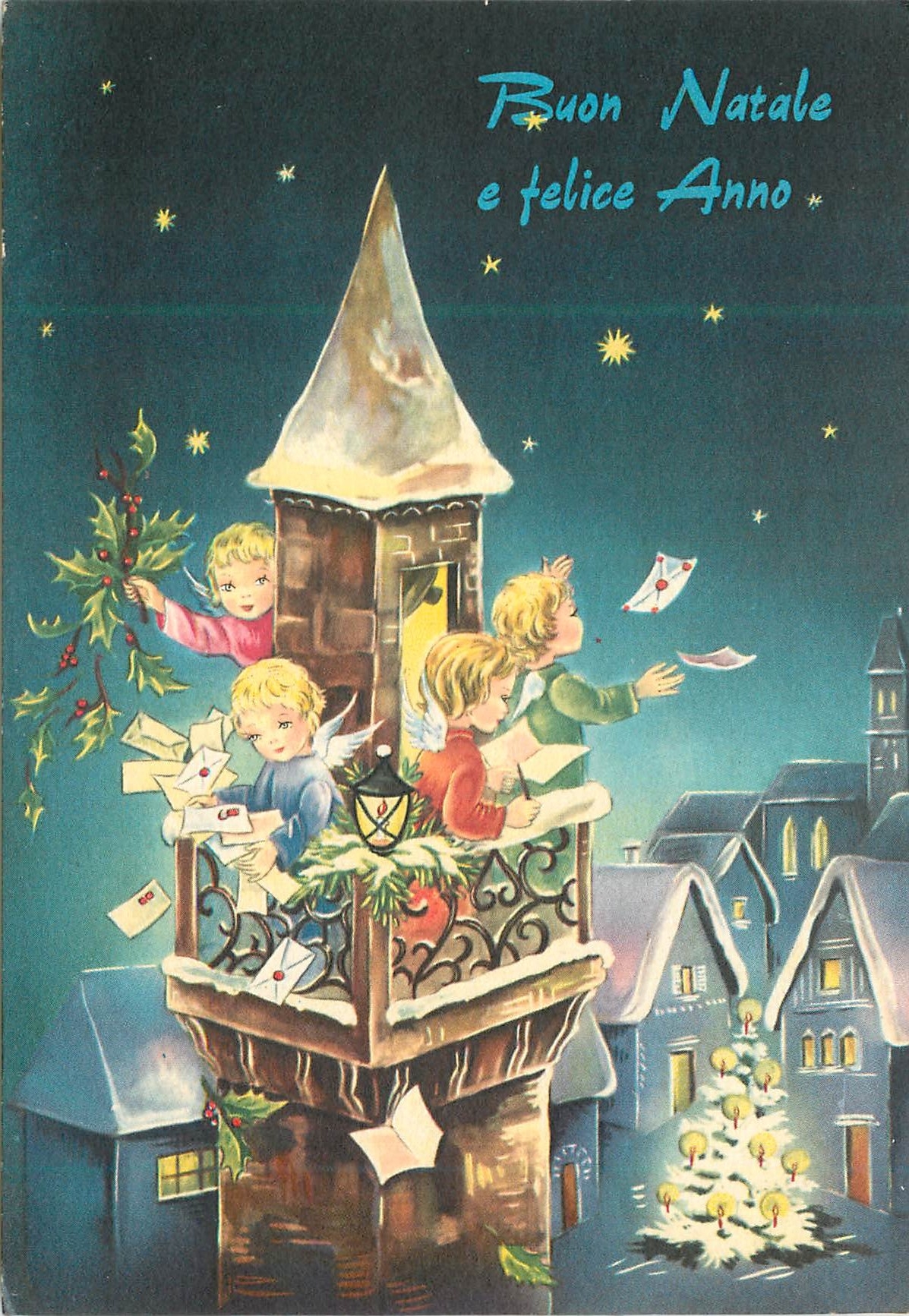 CPM Buon natale e felice anno