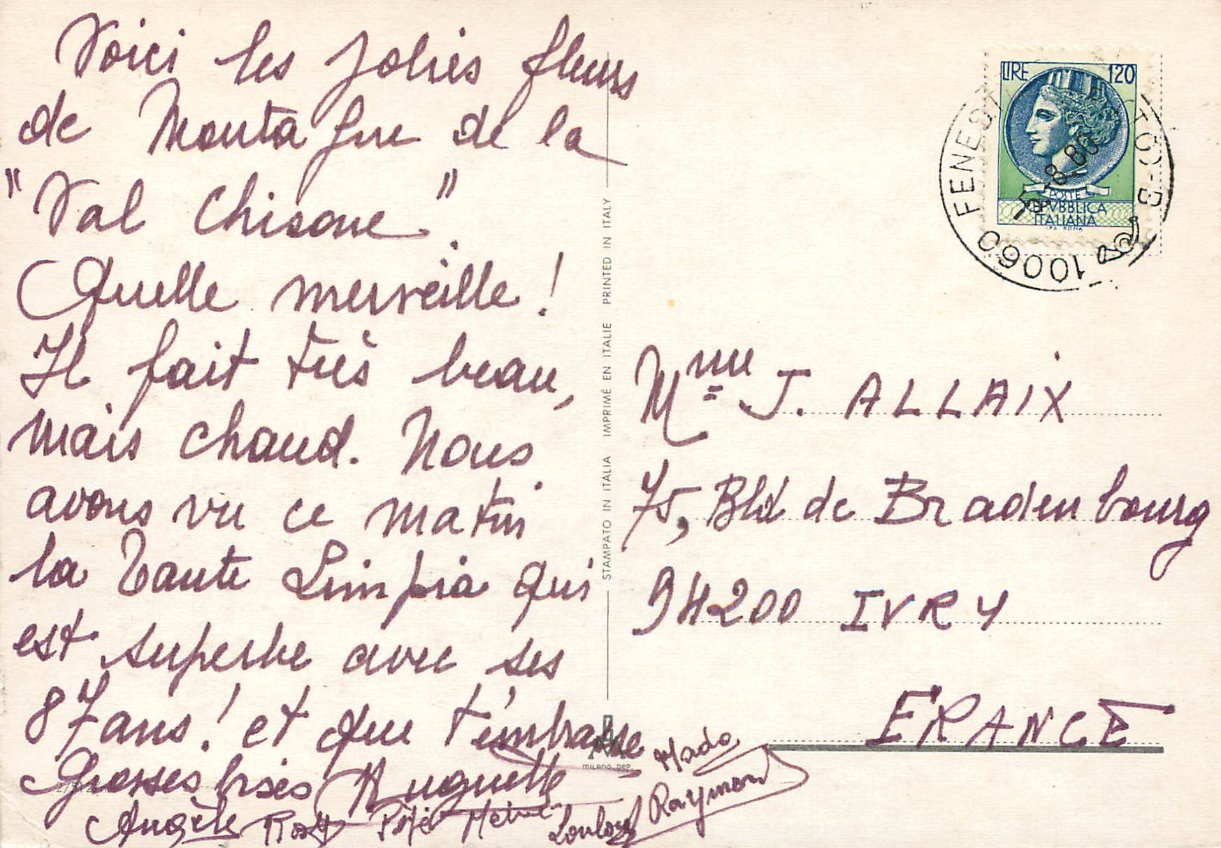 CPM Flora alpina — Verso