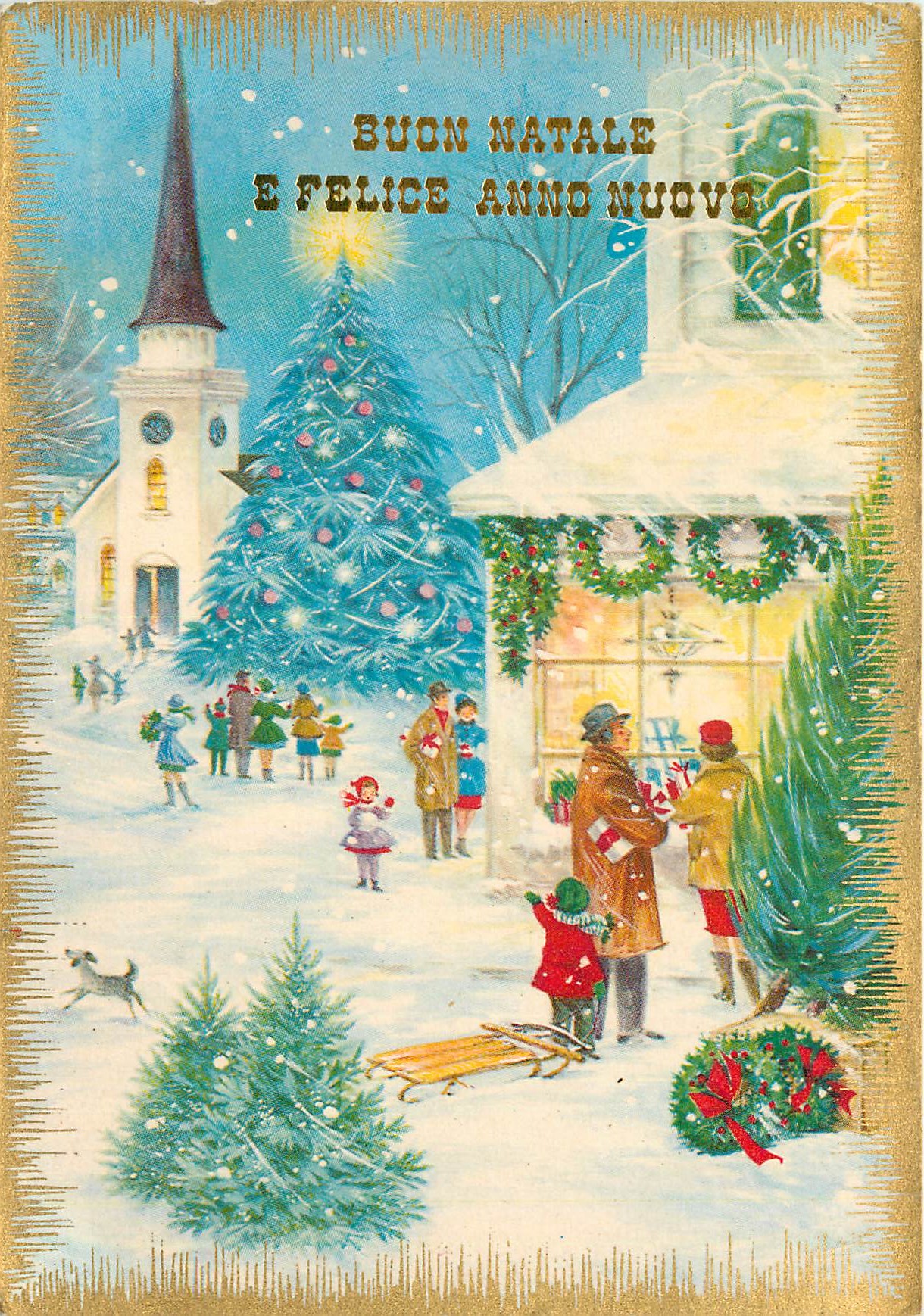 CPM Buon natale e felice anno nuovo