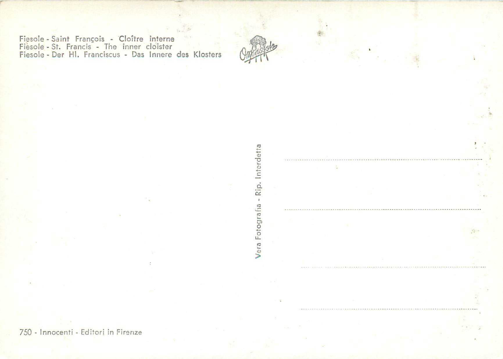 CPM Fiesole S francesco chiostro interno — Rückseite