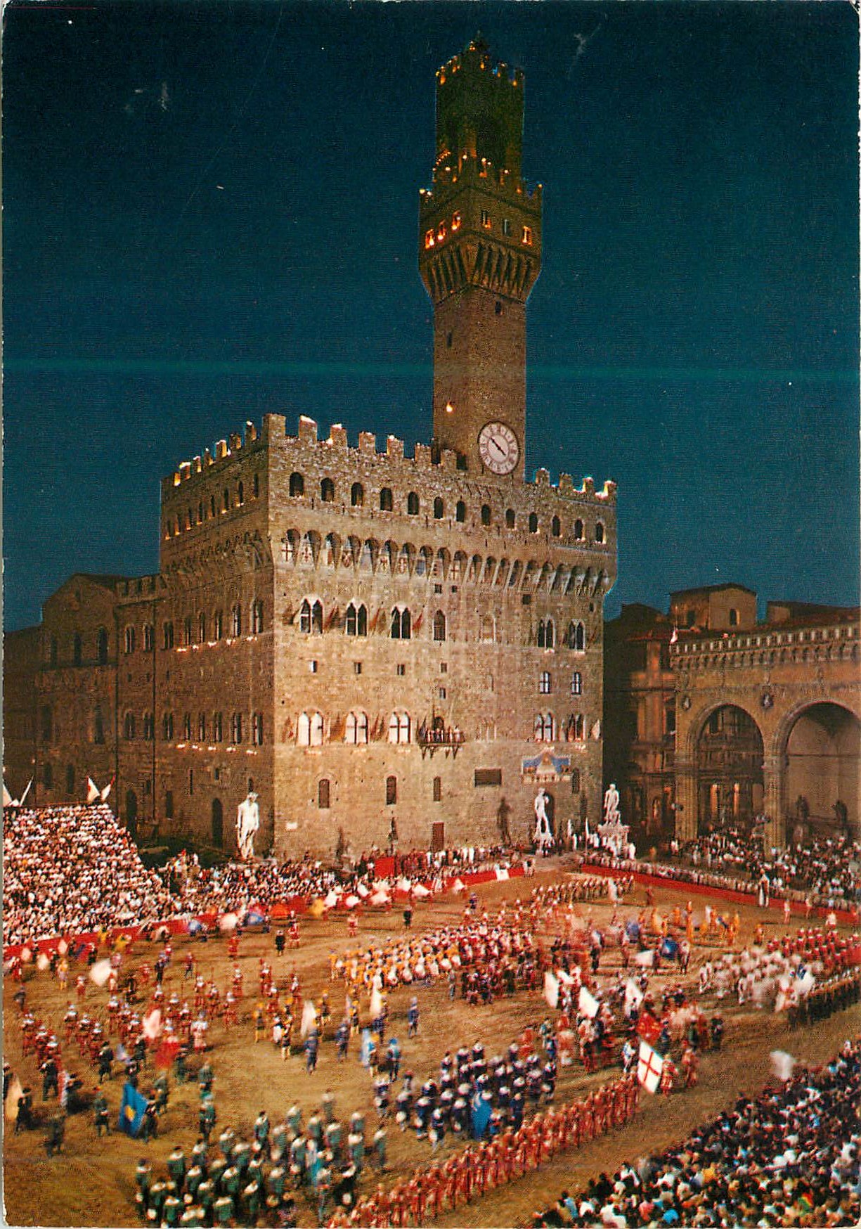 CPM Firenze place de la signoria jeu du caicio an costume