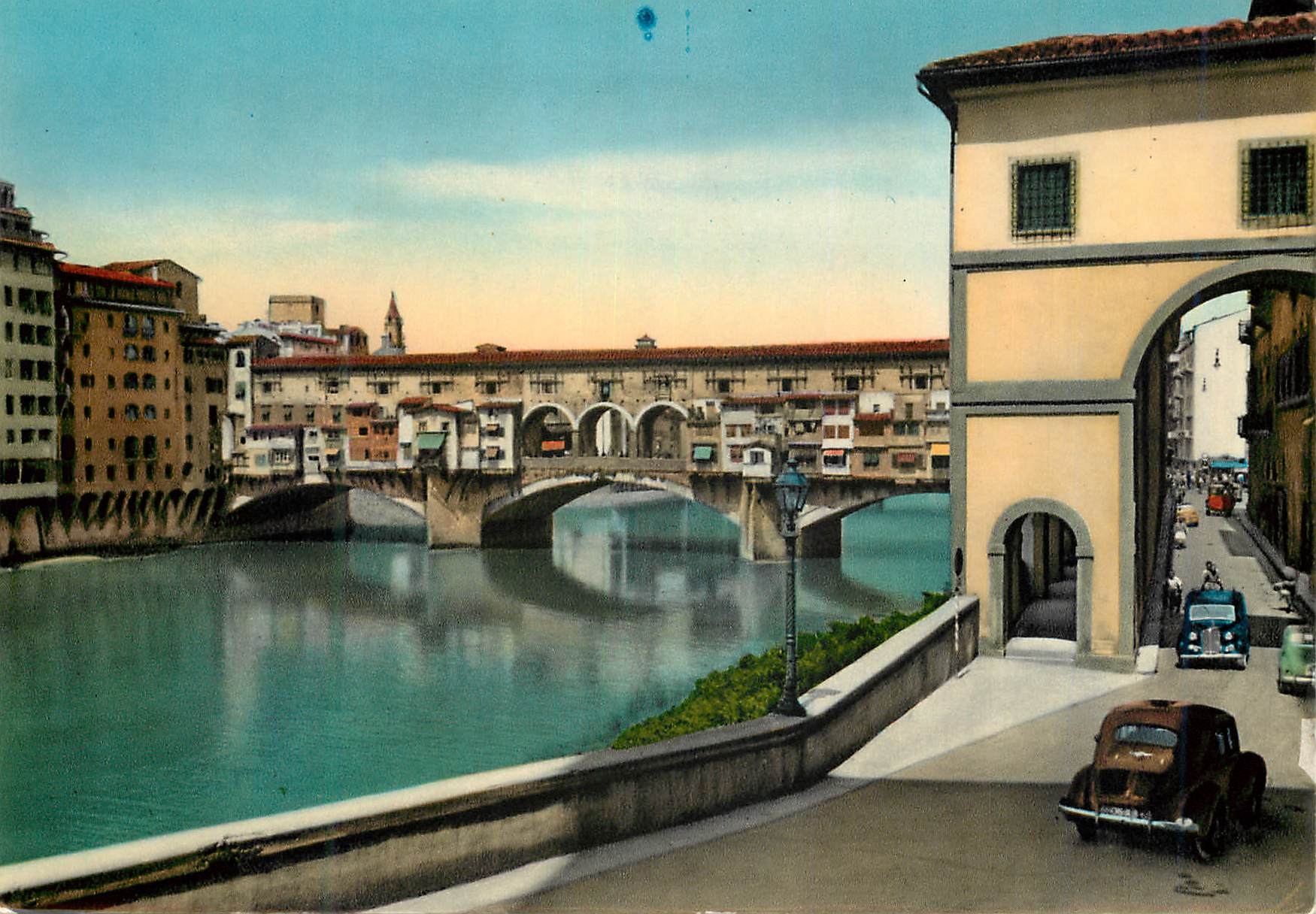 CPM Firenze le pont vieux et arquebusiers Automobile