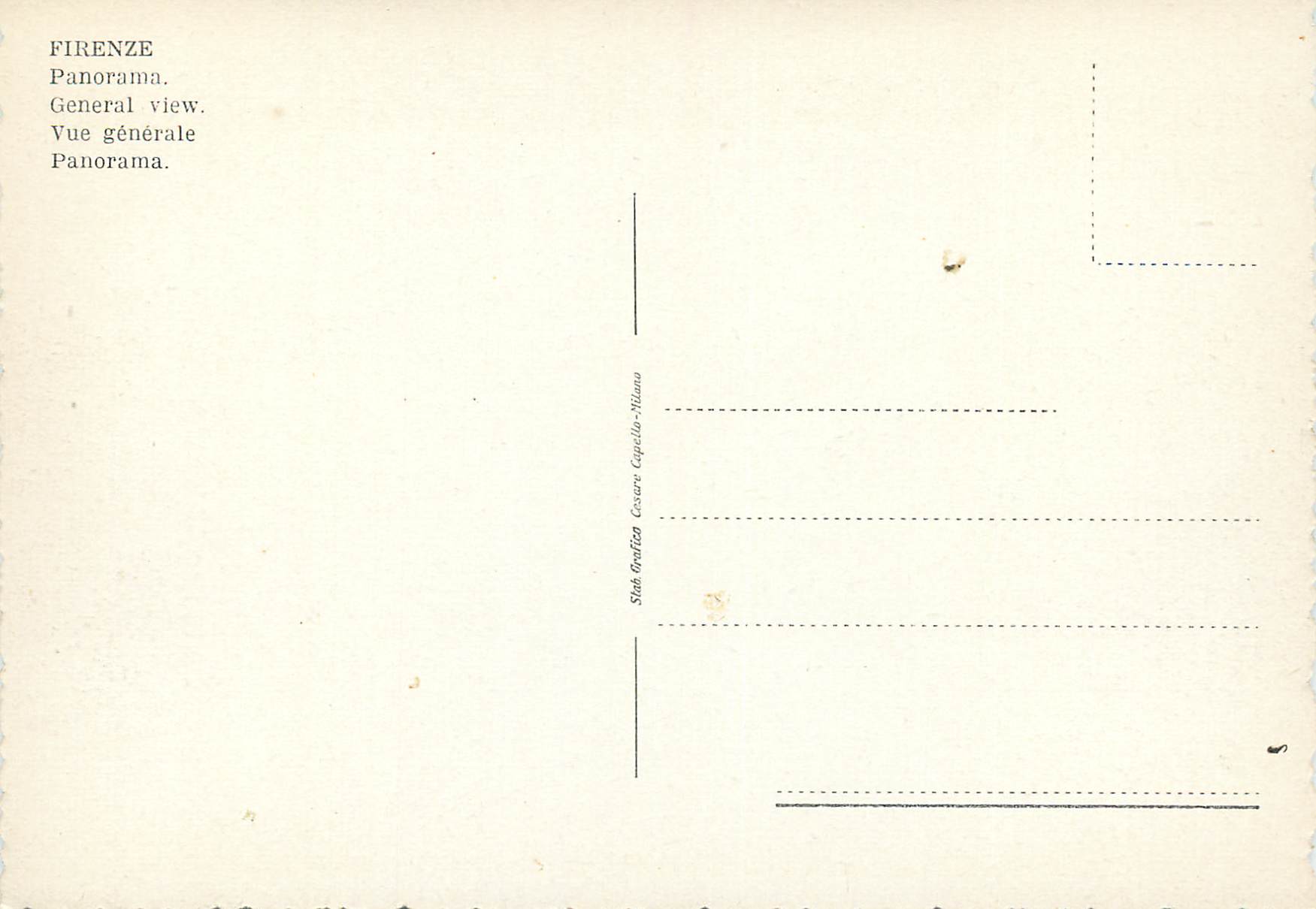 CPM Firenze vue generale — Rückseite