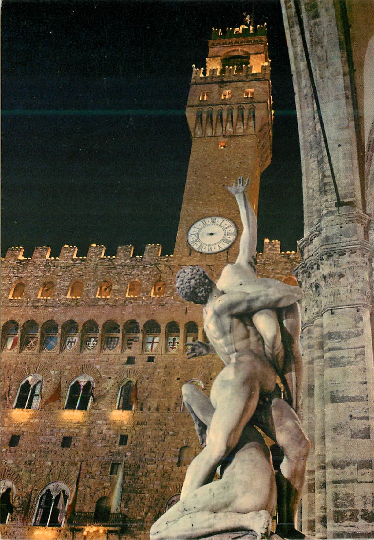 CPM Firenze l'enlevement des sabines et tour d'amolphe